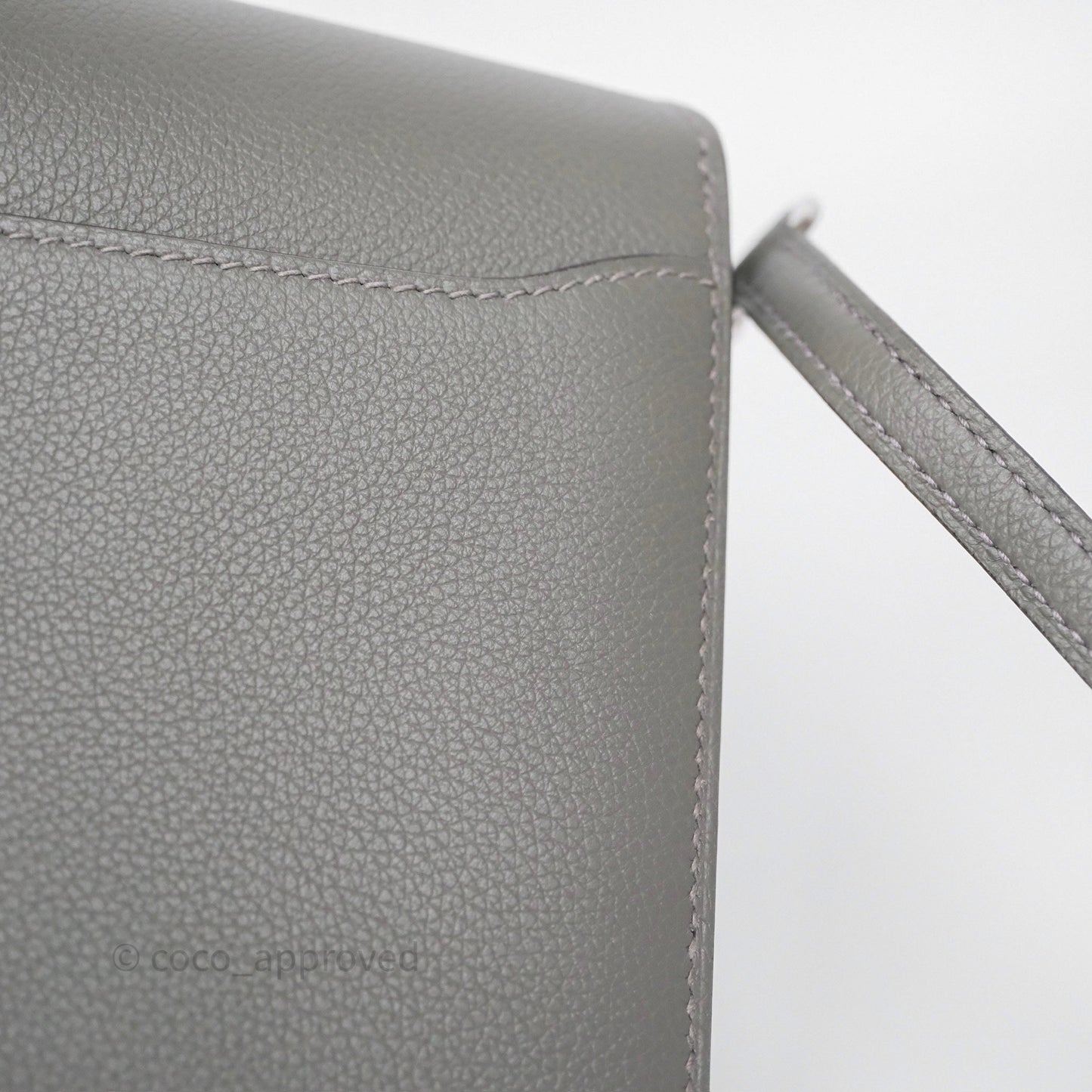 Hermès Roulis Mini 18 Gris Meyer 0L Evercolor Palladium Hardware
