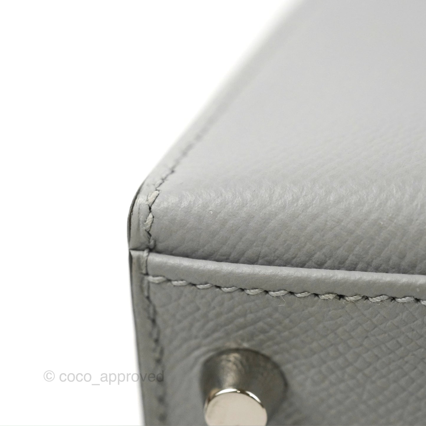 Hermès Kelly 32 Sellier Bleu Glacier Epsom Palladium Hardware