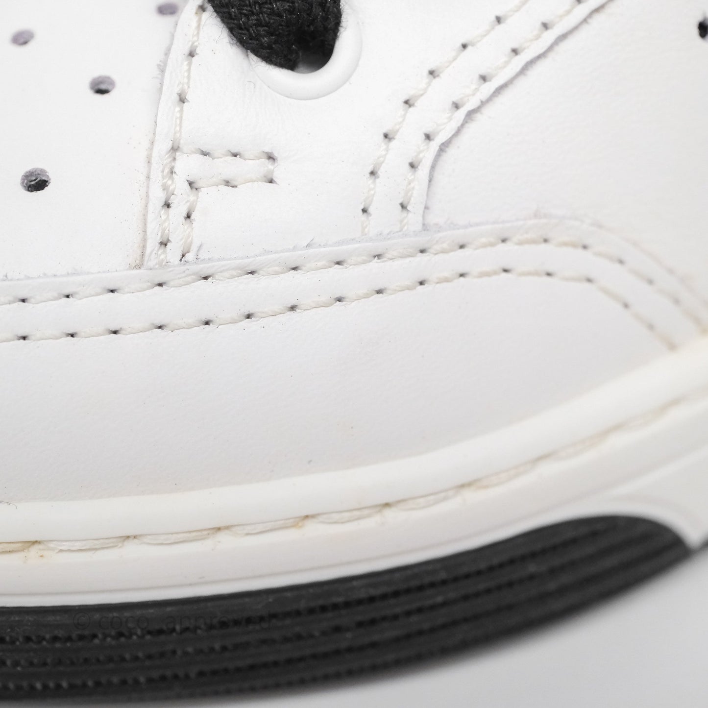 Chanel Logo Sneakers White Calfskin Size 37.5