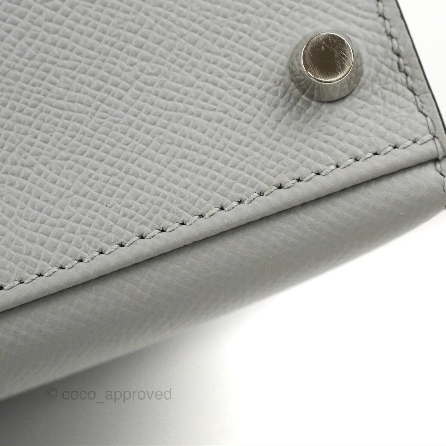 Hermès Kelly 32 Sellier Bleu Glacier Epsom Palladium Hardware