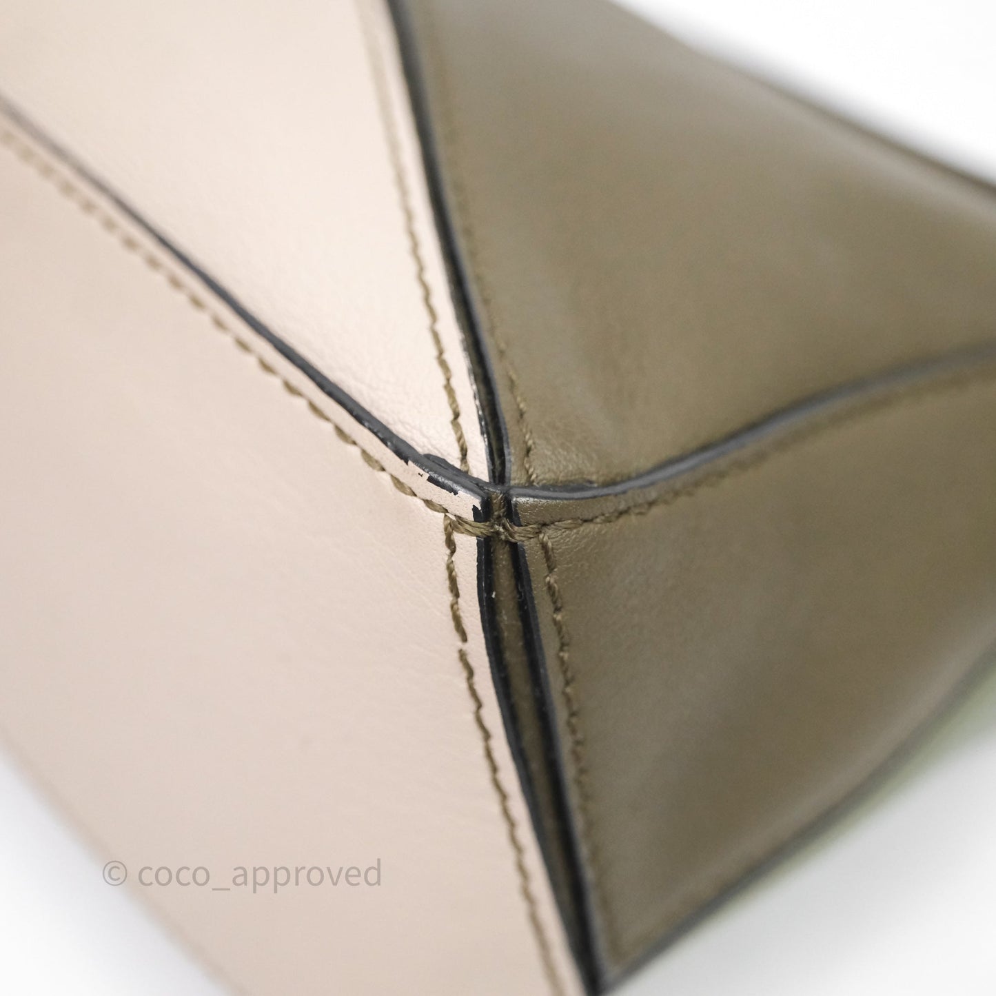 Loewe Mini Puzzle Bag Green Calfskin Gold Hardware