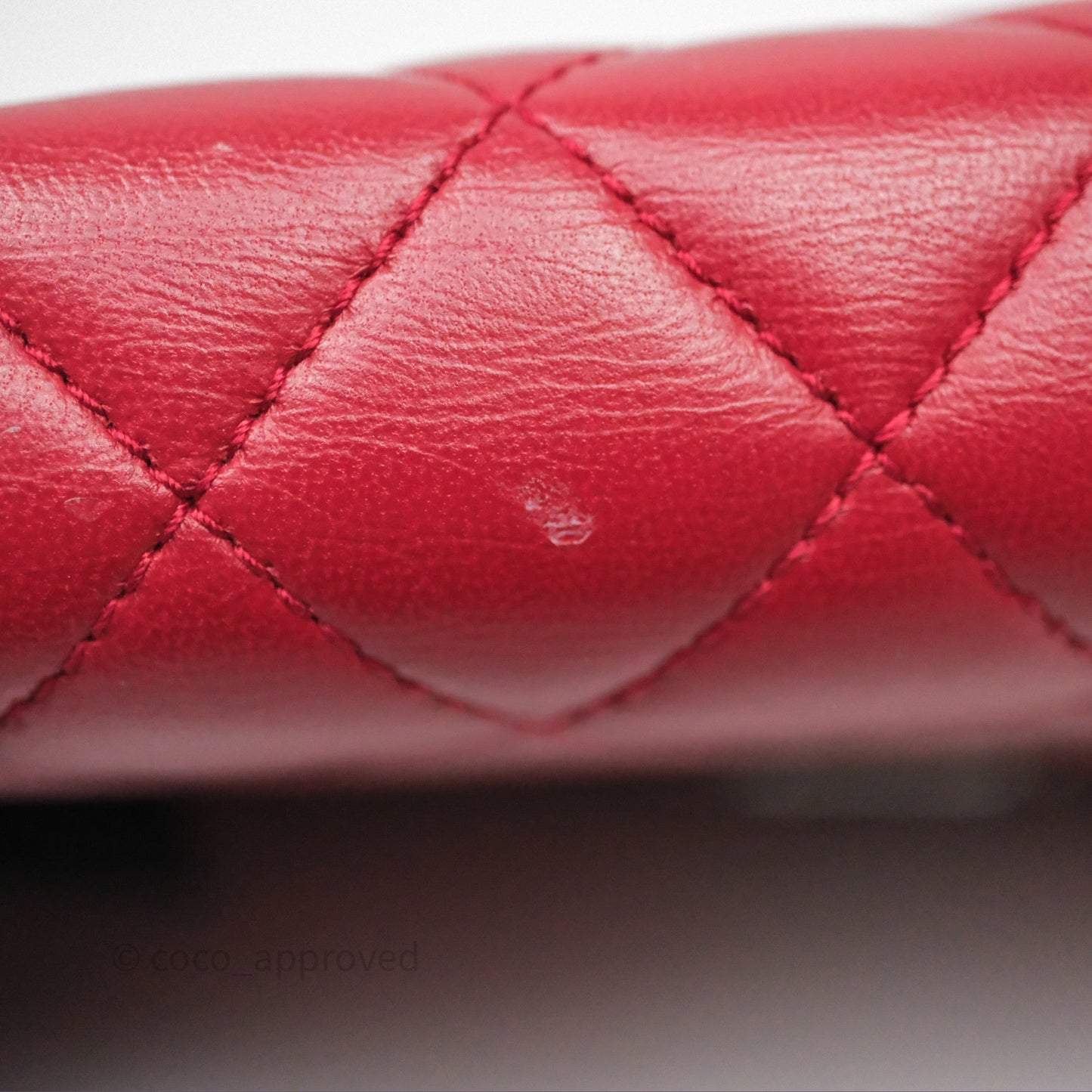 Chanel Boy Wallet on Chain WOC Red Lambskin Dark Silver Hardware