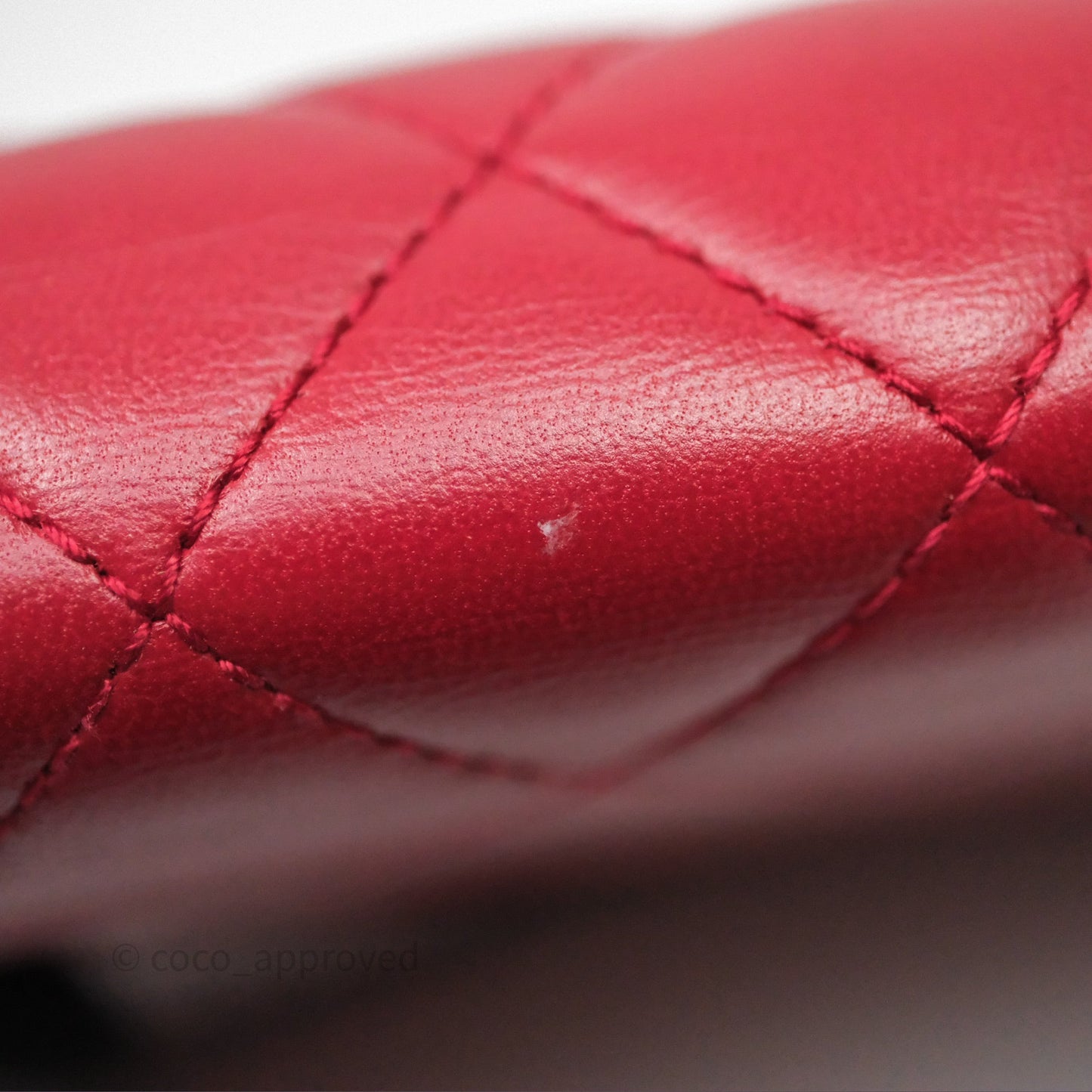 Chanel Boy Wallet on Chain WOC Red Lambskin Dark Silver Hardware