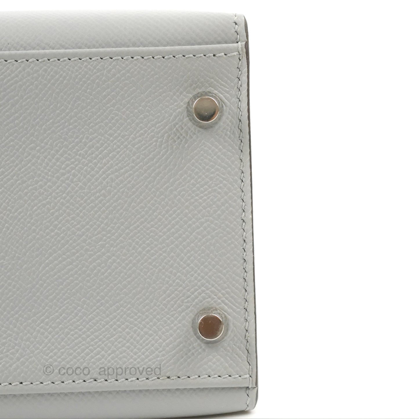 Hermès Kelly 32 Sellier Bleu Glacier Epsom Palladium Hardware