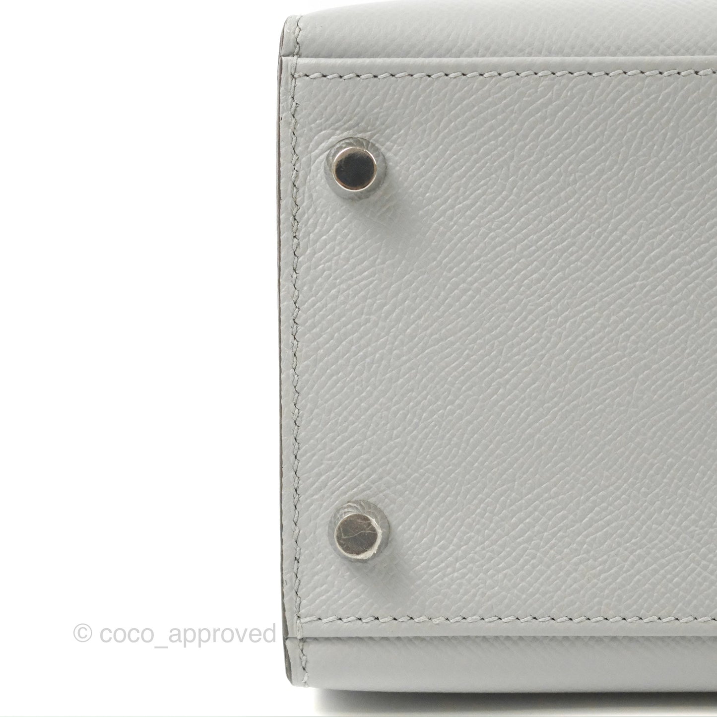 Hermès Kelly 32 Sellier Bleu Glacier Epsom Palladium Hardware