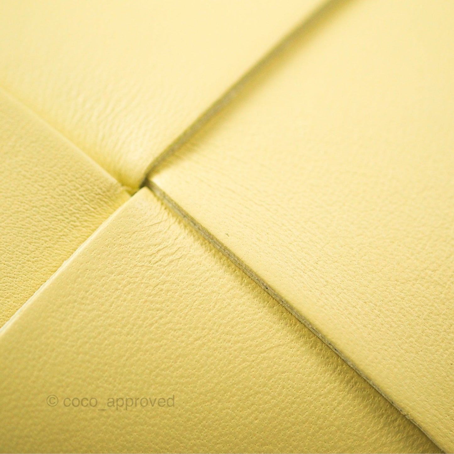 Bottega Veneta Mini Cassette Camera Bag Ice Cream Yellow Intreccio Lambskin