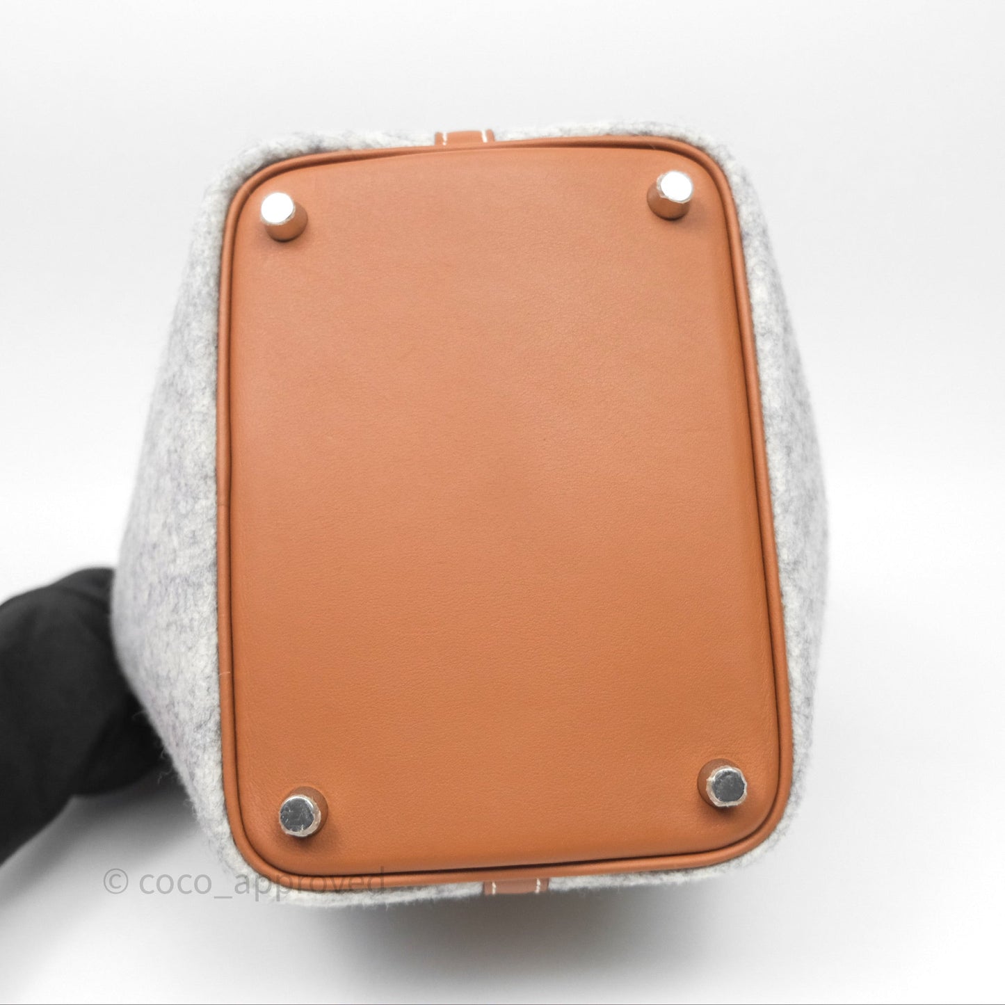 Hermès Picotin 18 Gris Clair/ Gold Wool Feutre Swift Palladium Hardware