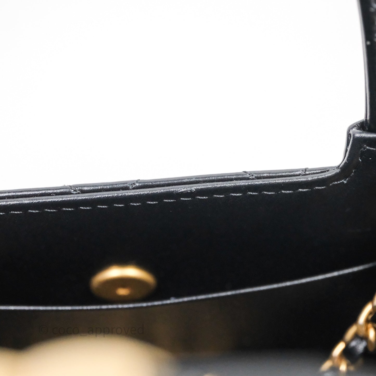 Chanel Kelly Bag Quilted Black Shiny Crumpled Calfskin Aged Gold Hardware