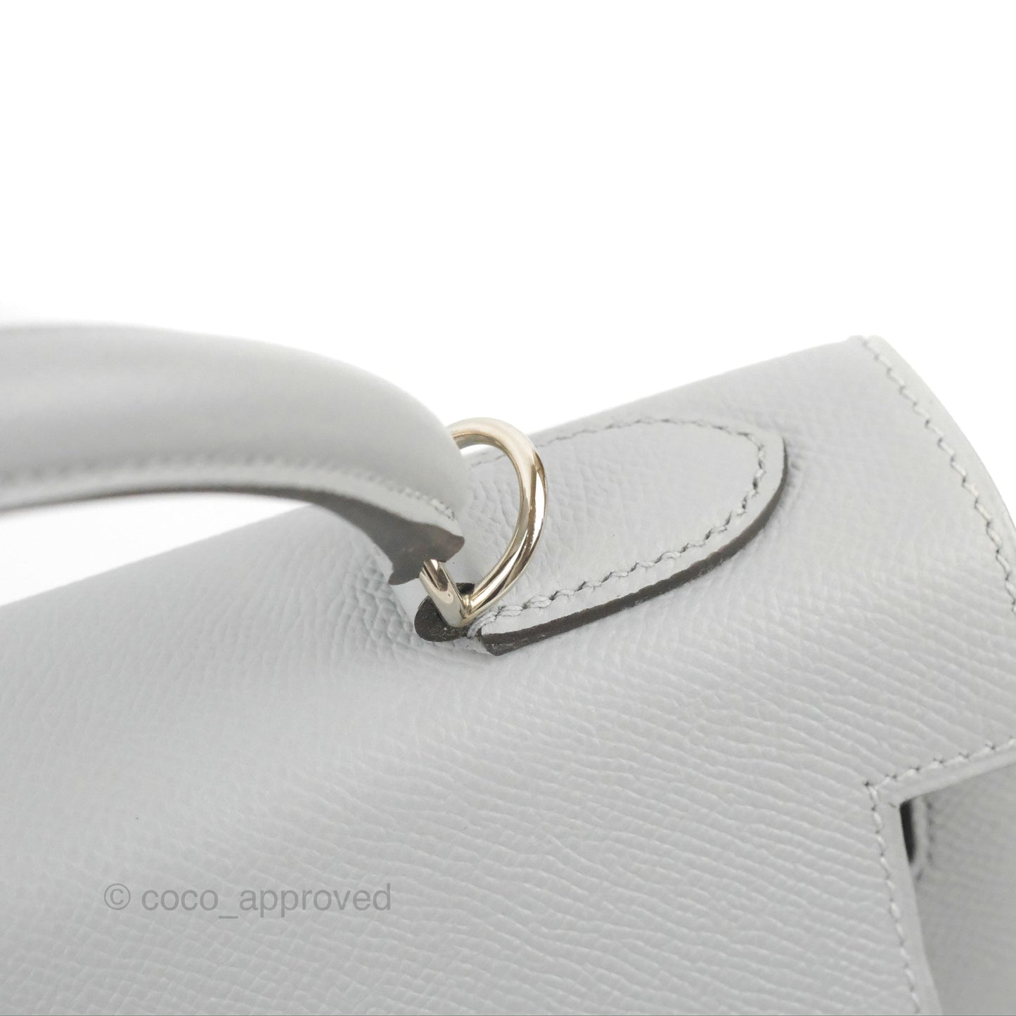 Hermès Kelly 32 Sellier Bleu Glacier Epsom Palladium Hardware