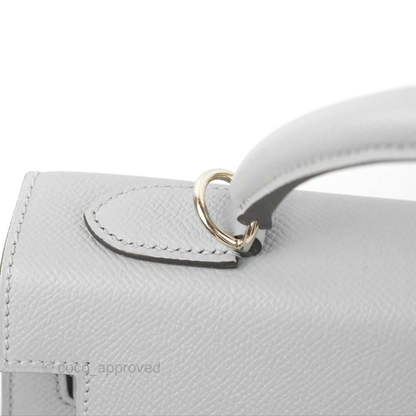 Hermès Kelly 32 Sellier Bleu Glacier Epsom Palladium Hardware