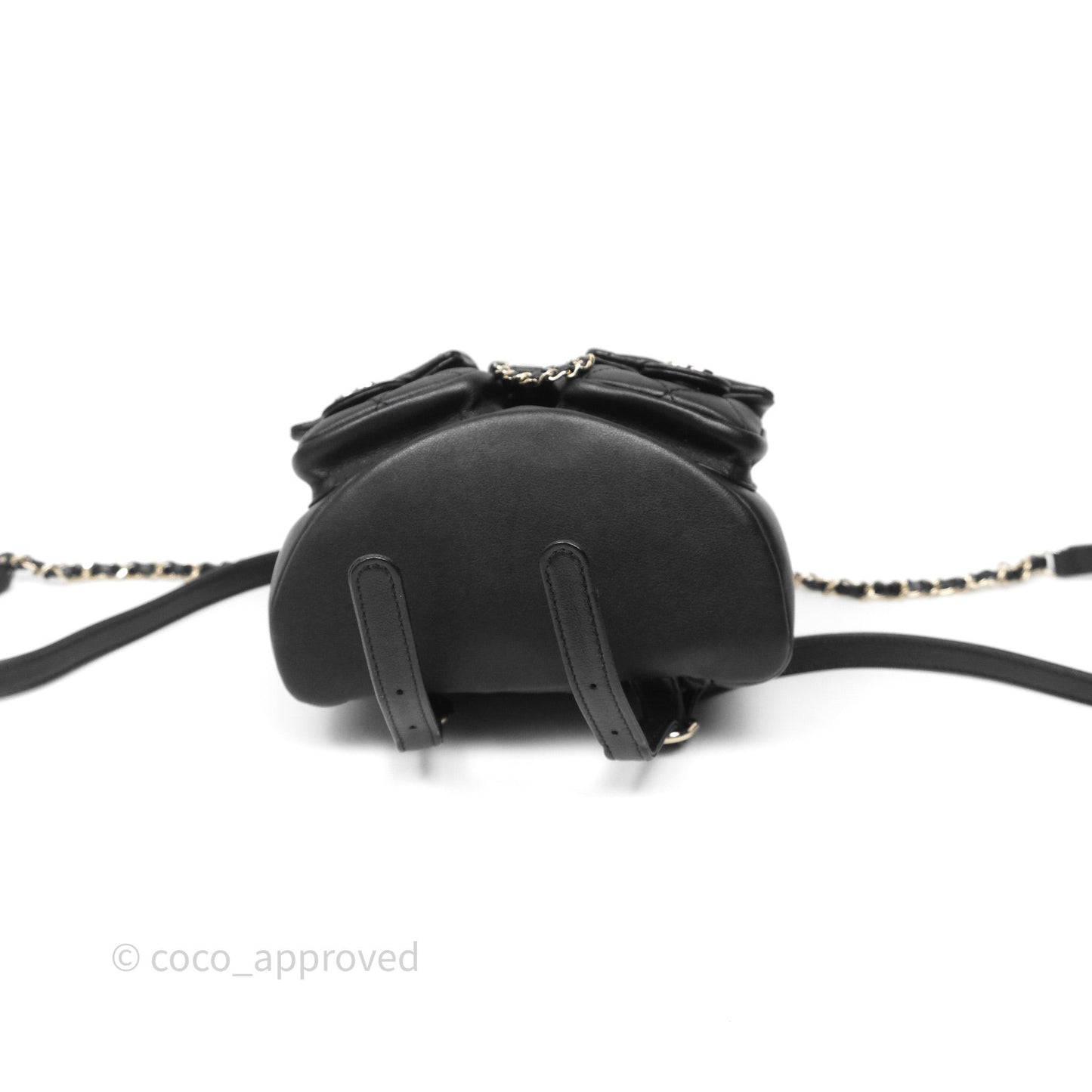 Chanel Mini Duma Backpack Black Calfskin Gold Hardware