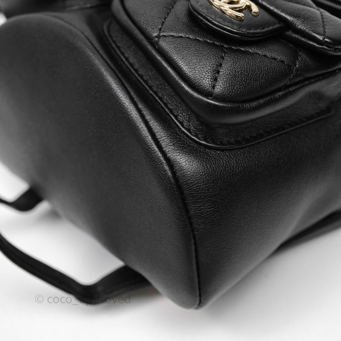 Chanel Mini Duma Backpack Black Calfskin Gold Hardware