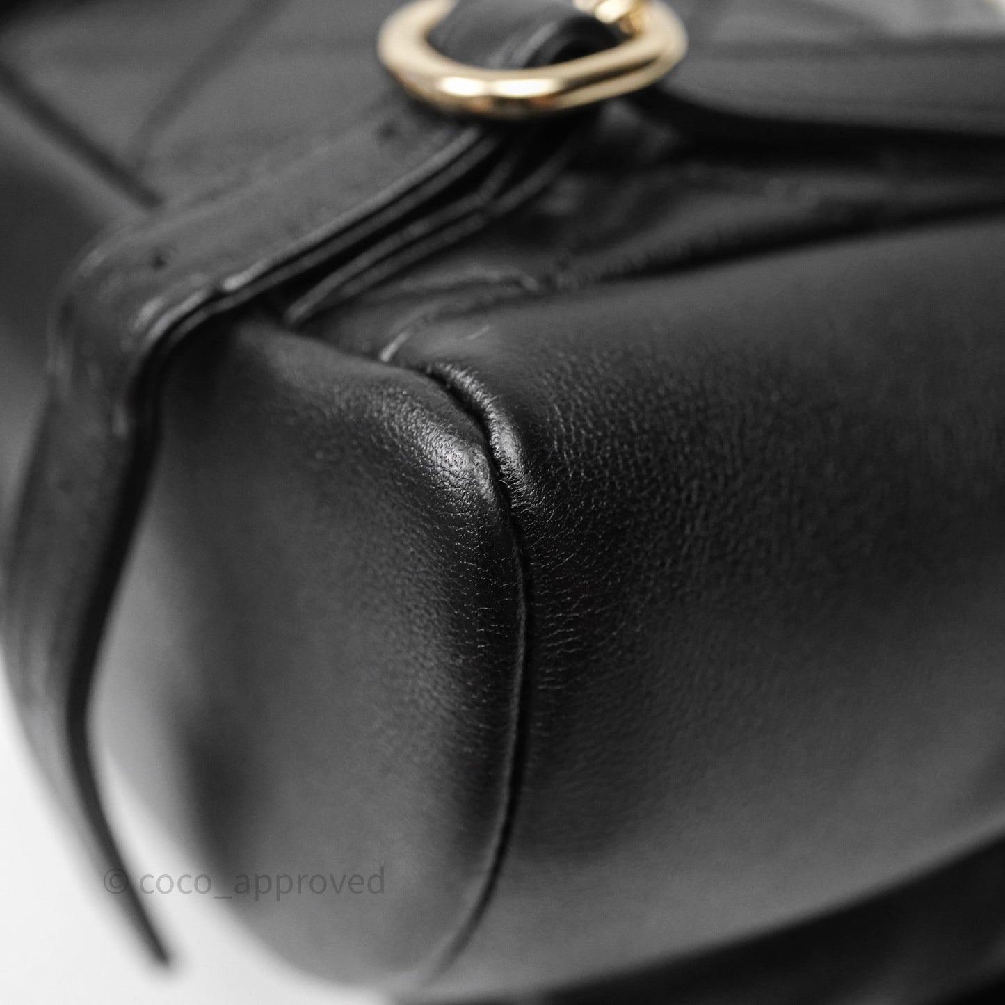 Chanel Mini Duma Backpack Black Calfskin Gold Hardware