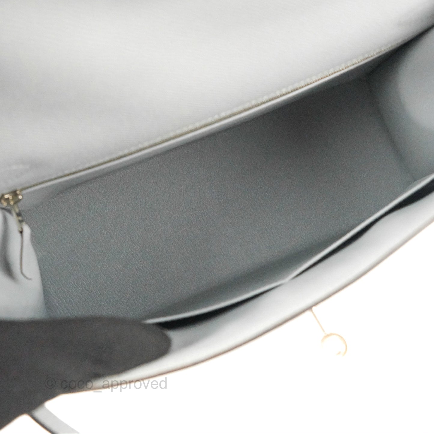 Hermès Kelly 32 Sellier Bleu Glacier Epsom Palladium Hardware