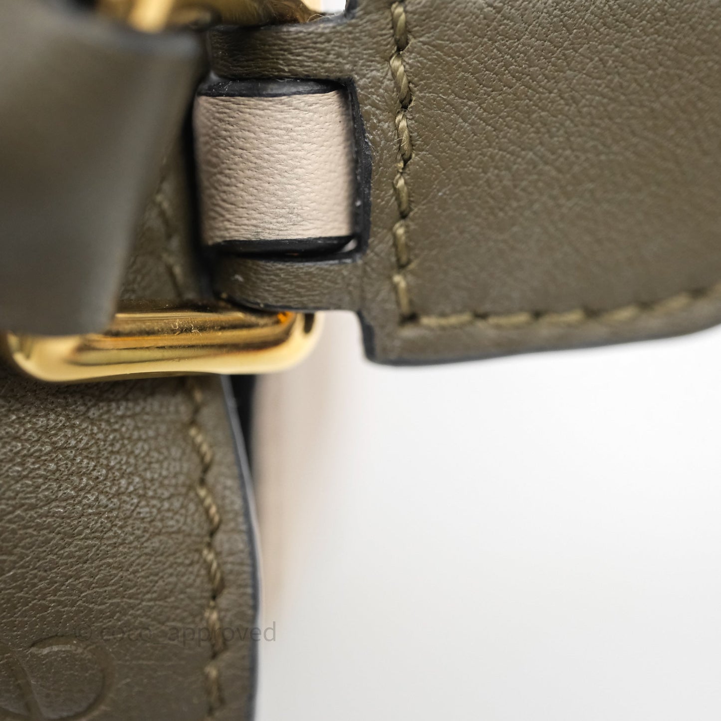 Loewe Mini Puzzle Bag Green Calfskin Gold Hardware