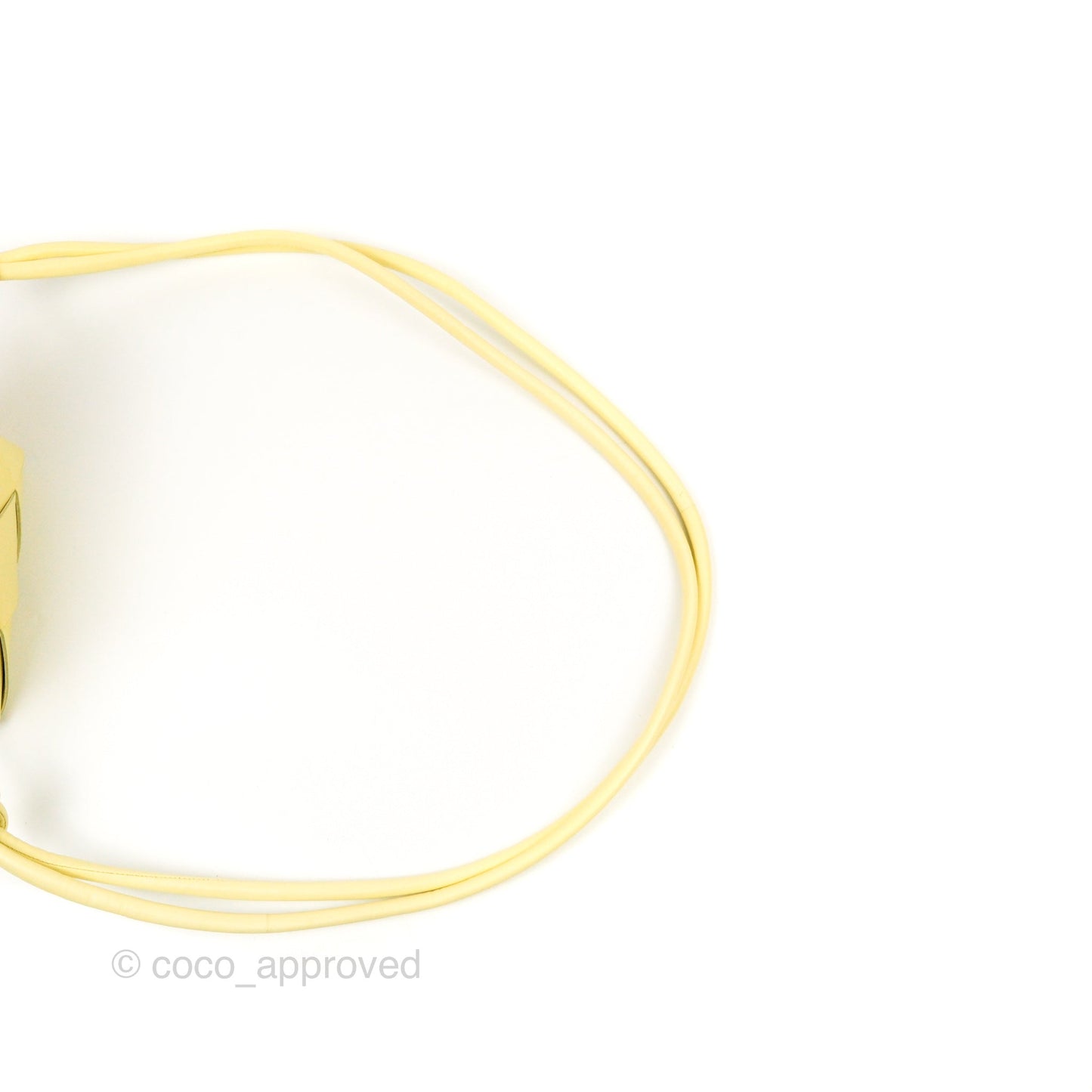 Bottega Veneta Mini Cassette Camera Bag Ice Cream Yellow Intreccio Lambskin