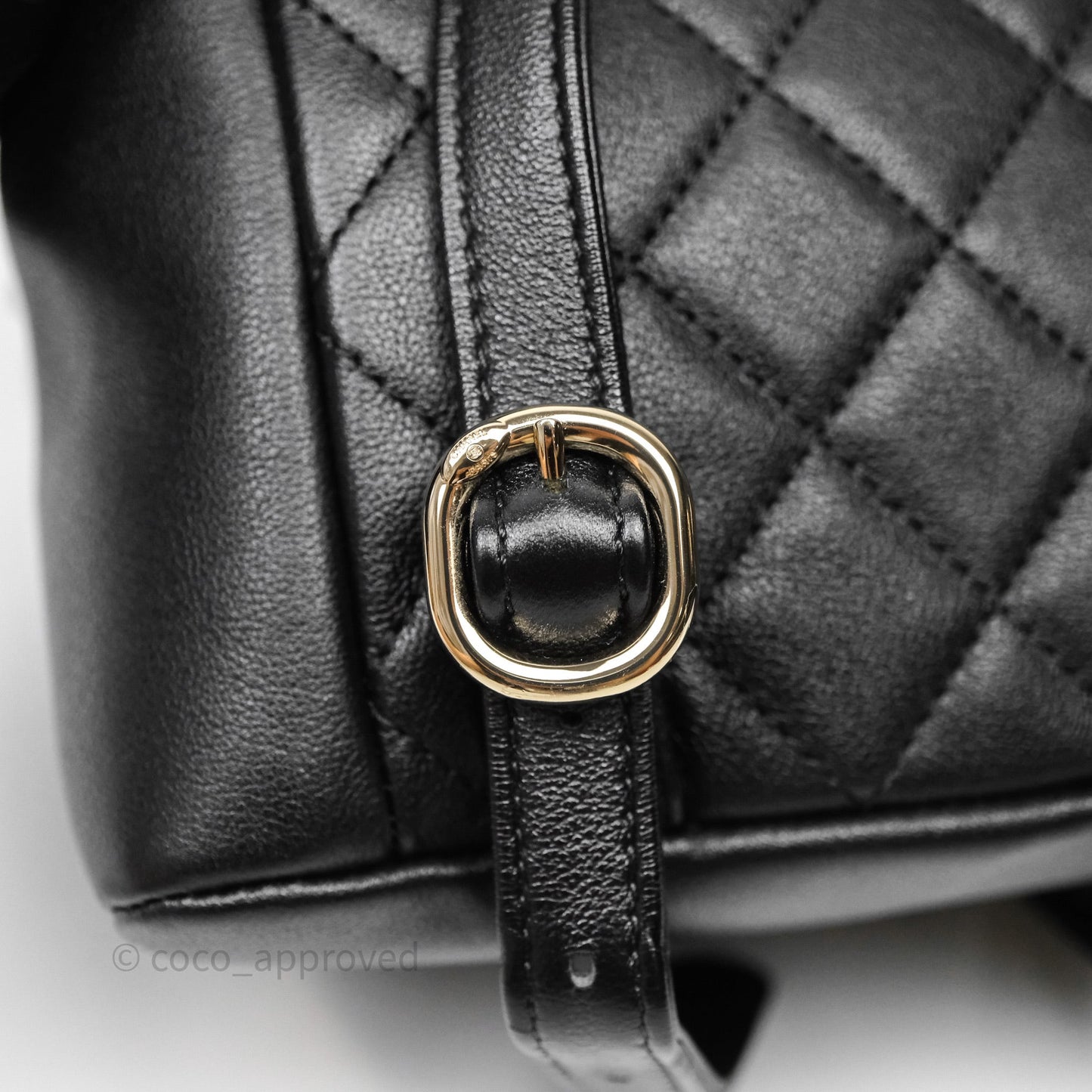 Chanel Mini Duma Backpack Black Calfskin Gold Hardware
