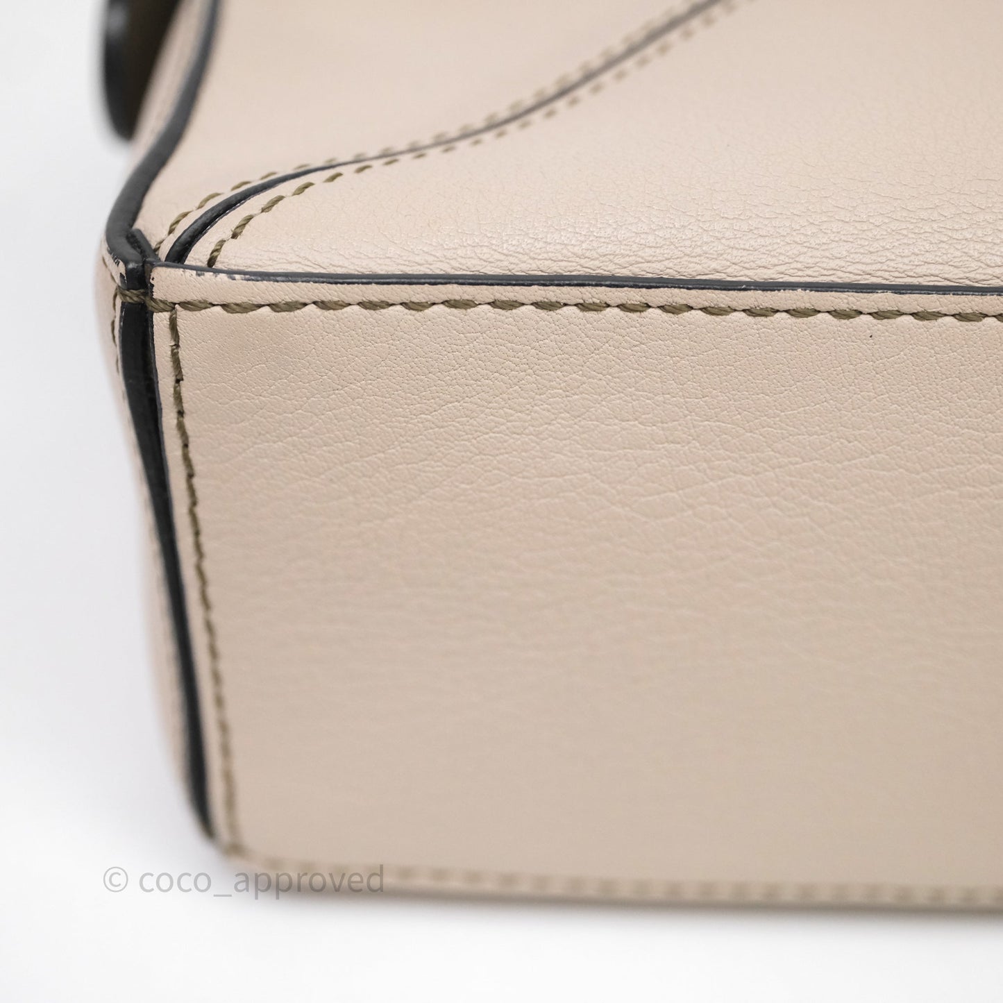 Loewe Mini Puzzle Bag Green Calfskin Gold Hardware