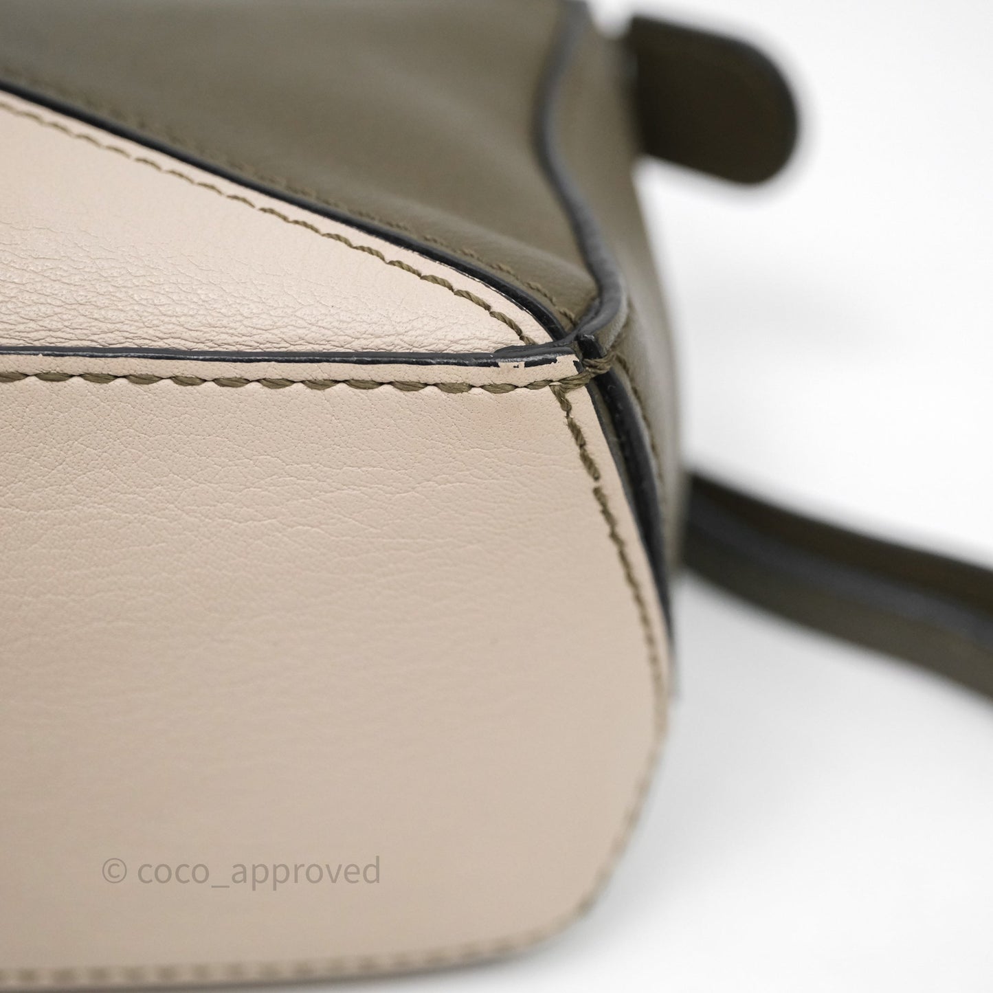 Loewe Mini Puzzle Bag Green Calfskin Gold Hardware