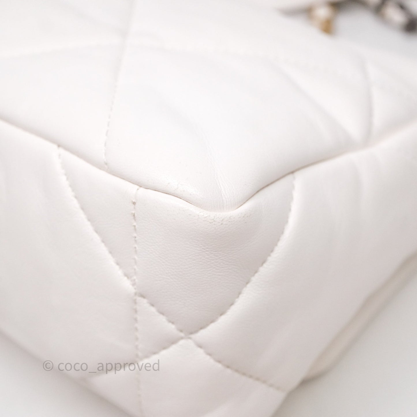Chanel 19 Small White Mixed Hardware
