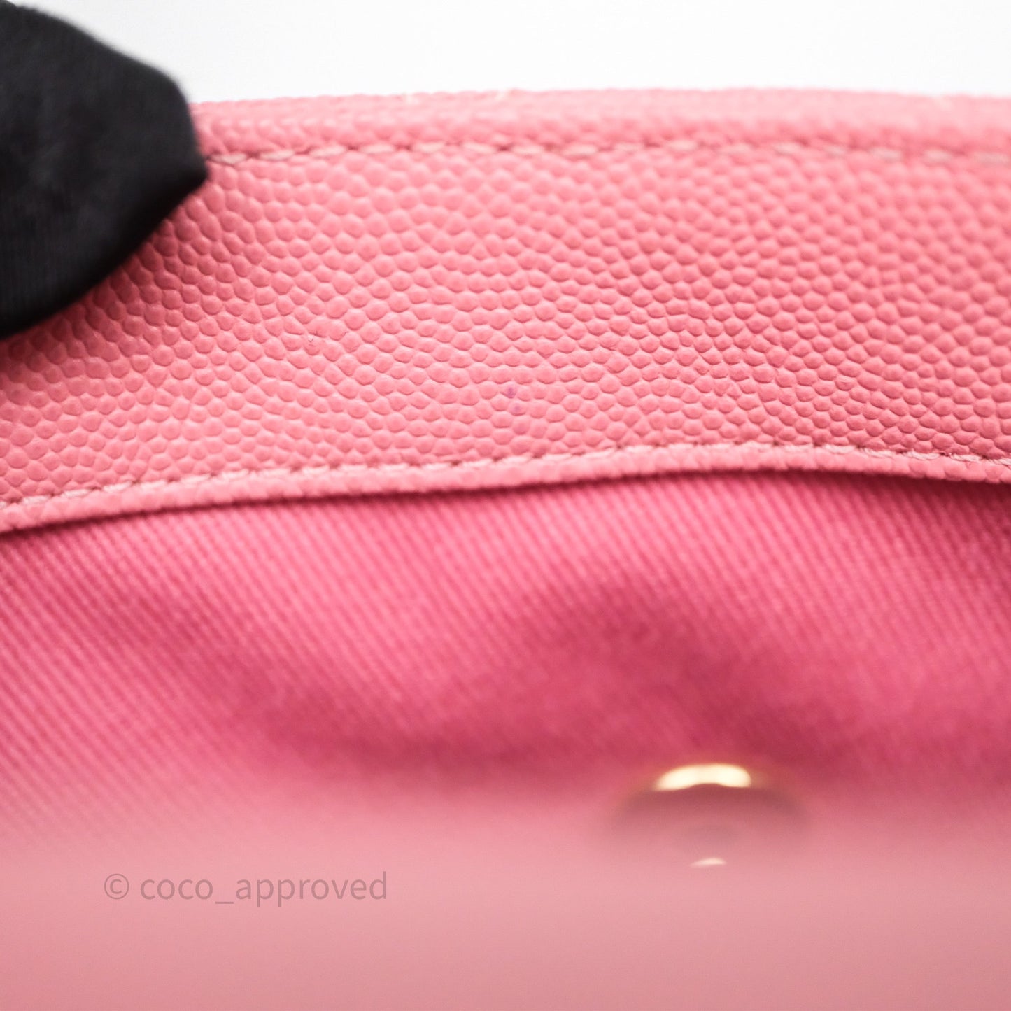 Chanel Small Coco Handle Quilted Pink Caviar Gold Hardware