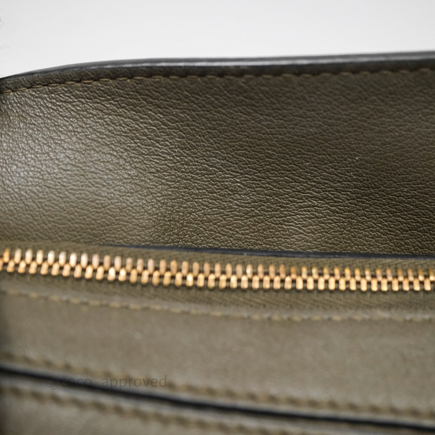 Loewe Mini Puzzle Bag Green Calfskin Gold Hardware