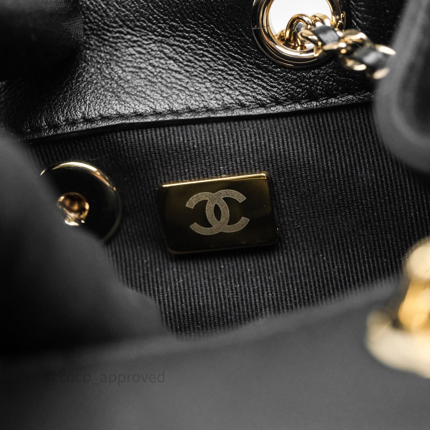 Chanel Mini Duma Backpack Black Calfskin Gold Hardware