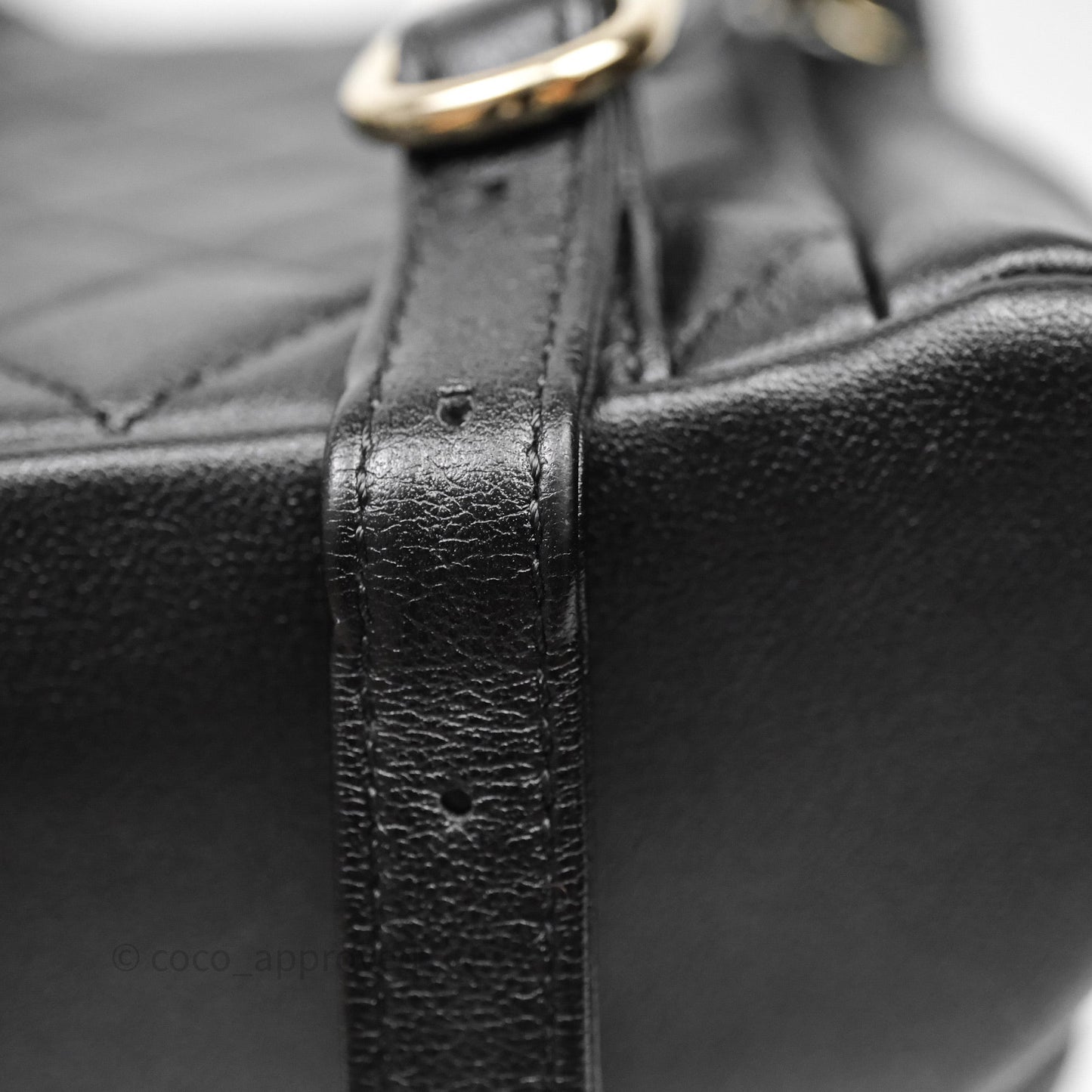 Chanel Mini Duma Backpack Black Calfskin Gold Hardware