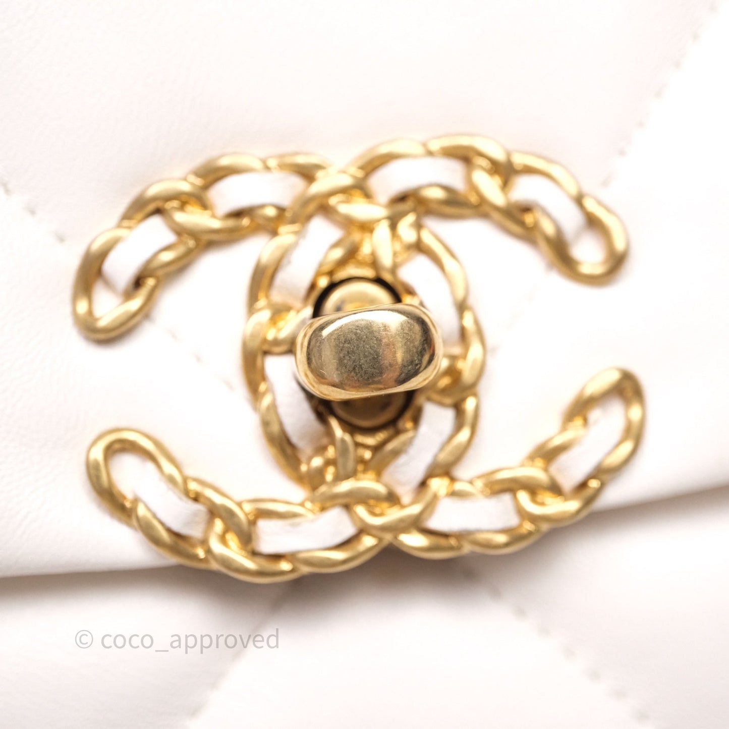 Chanel 19 Small White Mixed Hardware