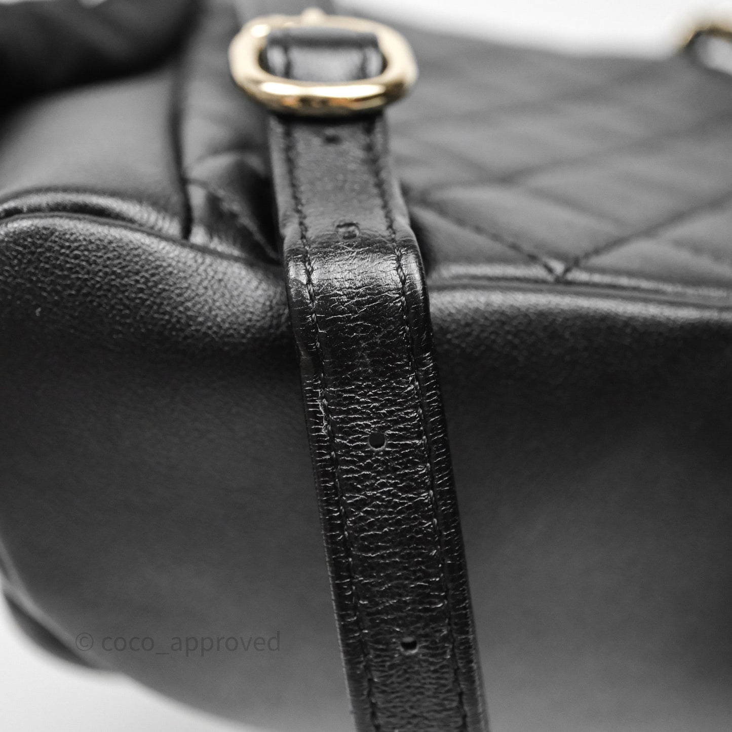 Chanel Mini Duma Backpack Black Calfskin Gold Hardware