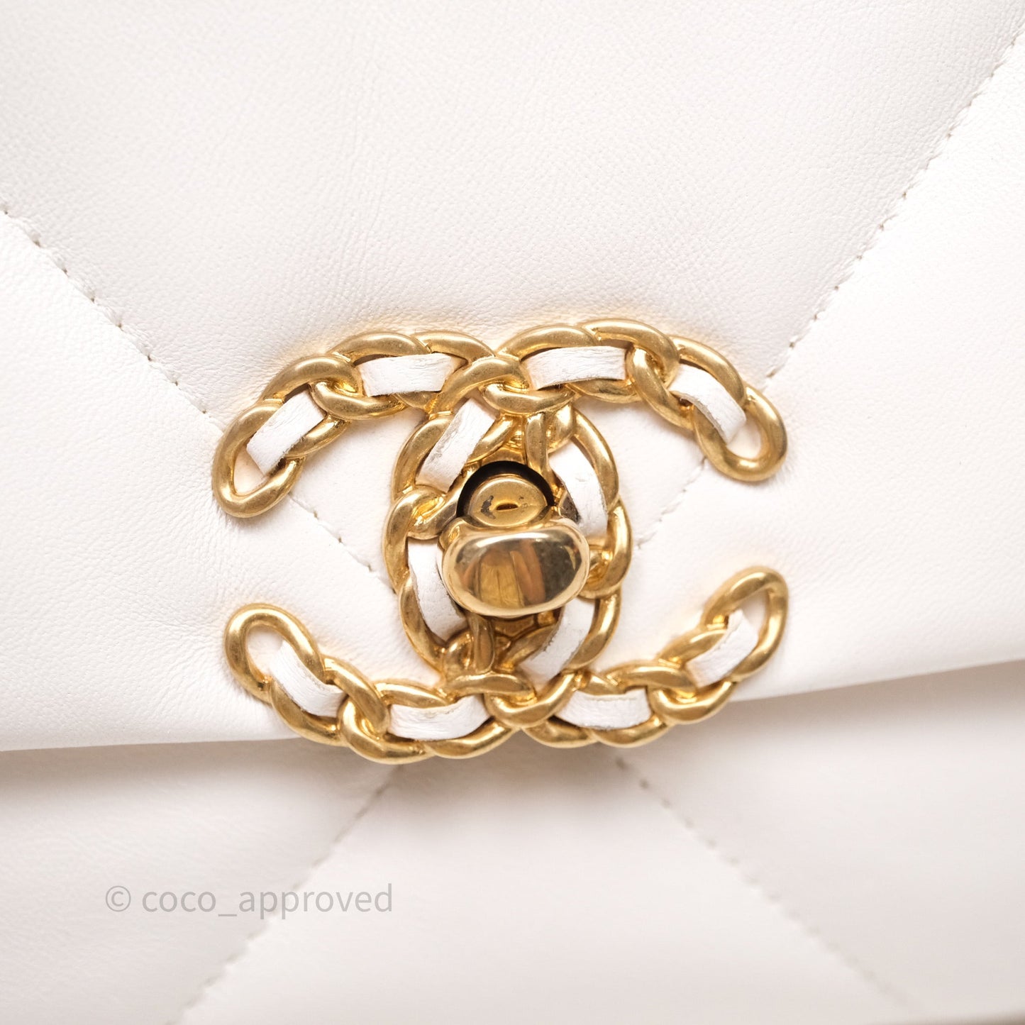 Chanel 19 Small White Mixed Hardware