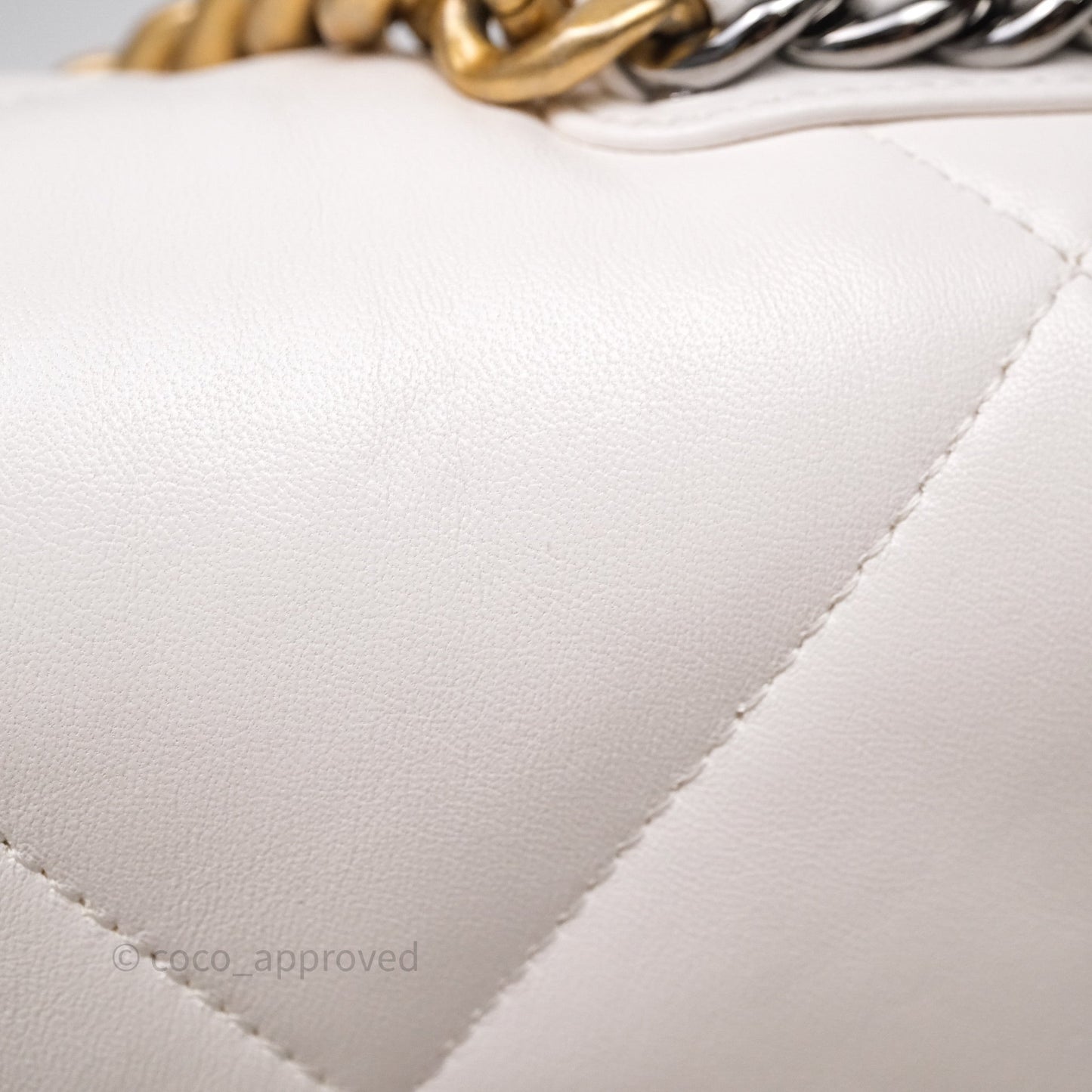 Chanel 19 Small White Mixed Hardware