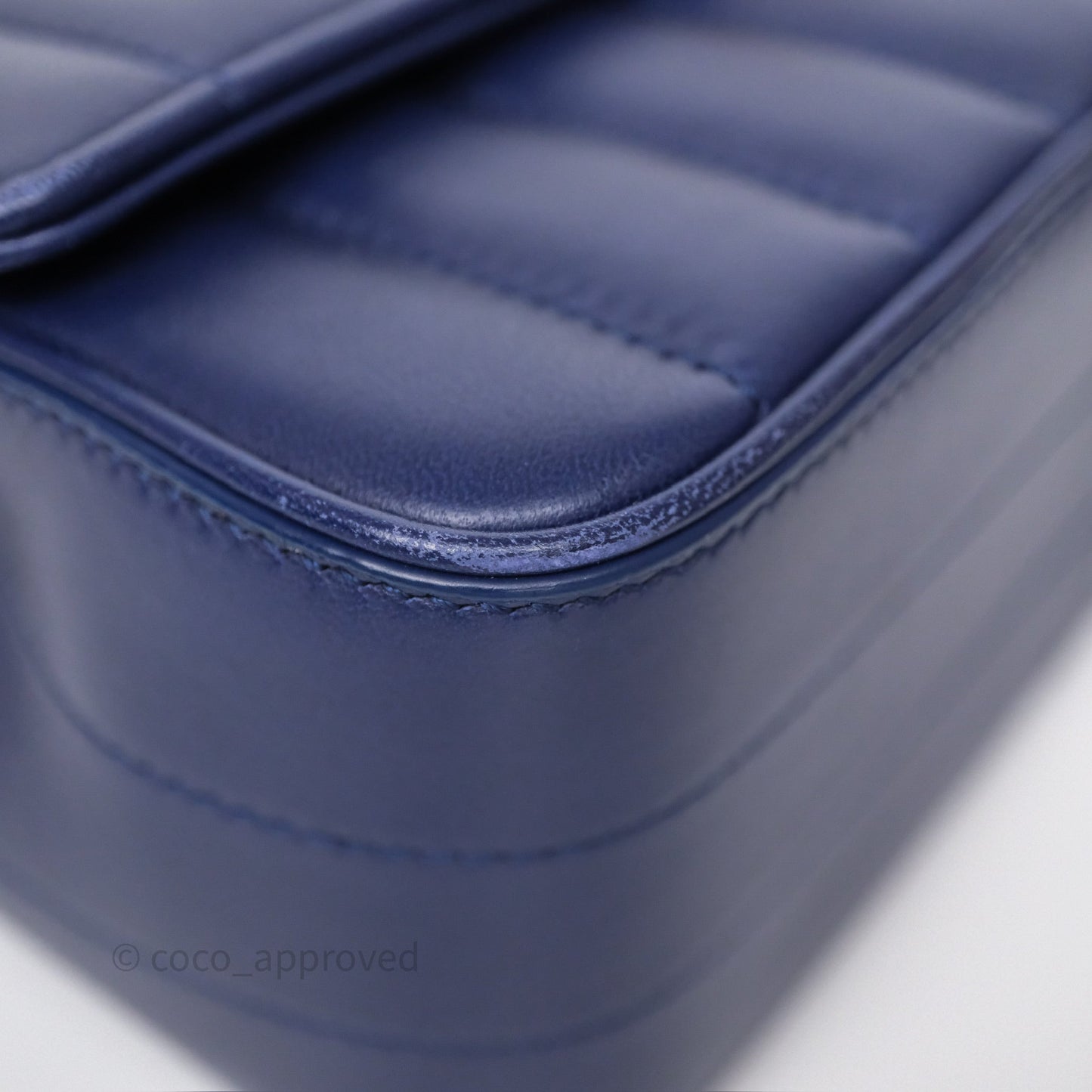 Saint Laurent Medium Vicky Bag Blue Lambskin Gold Hardware