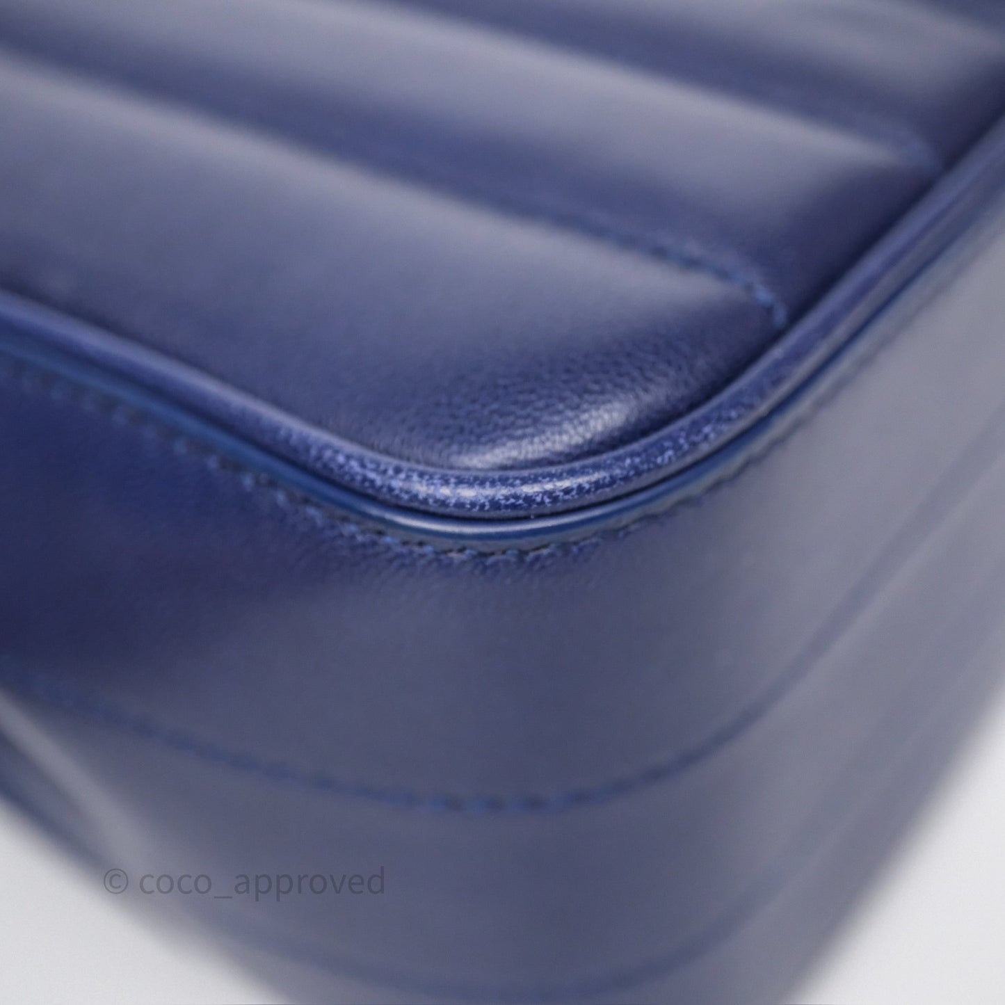 Saint Laurent Medium Vicky Bag Blue Lambskin Gold Hardware