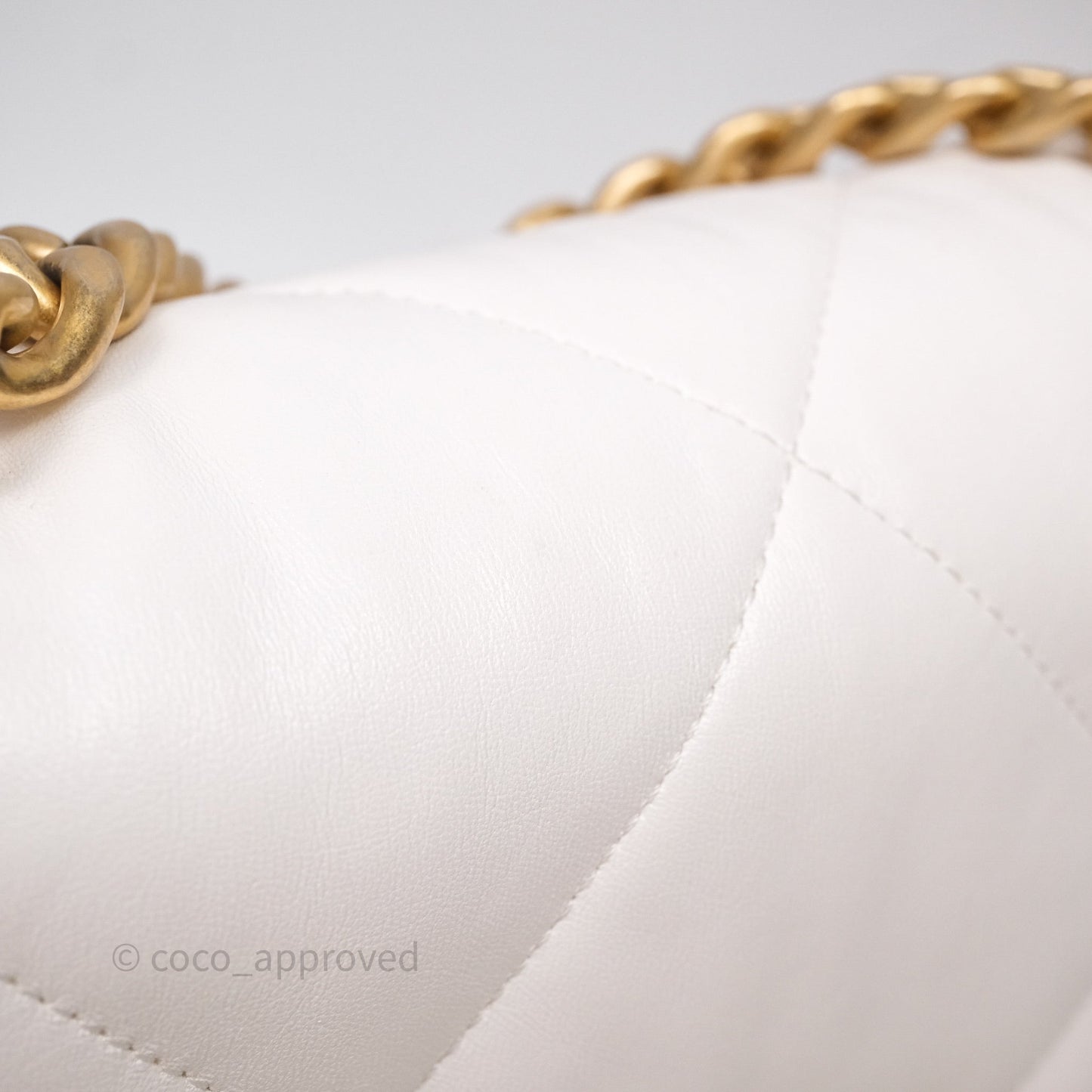 Chanel 19 Small White Mixed Hardware