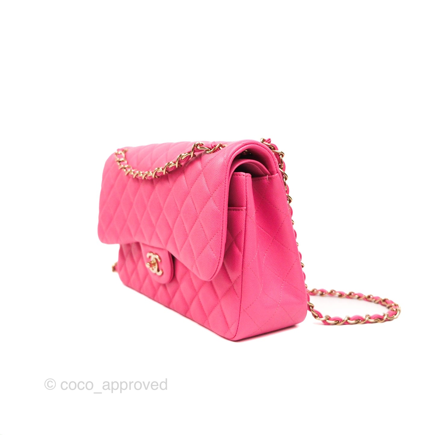 Chanel Jumbo Double Flap Pink Caviar Gold Hardware⁣⁣