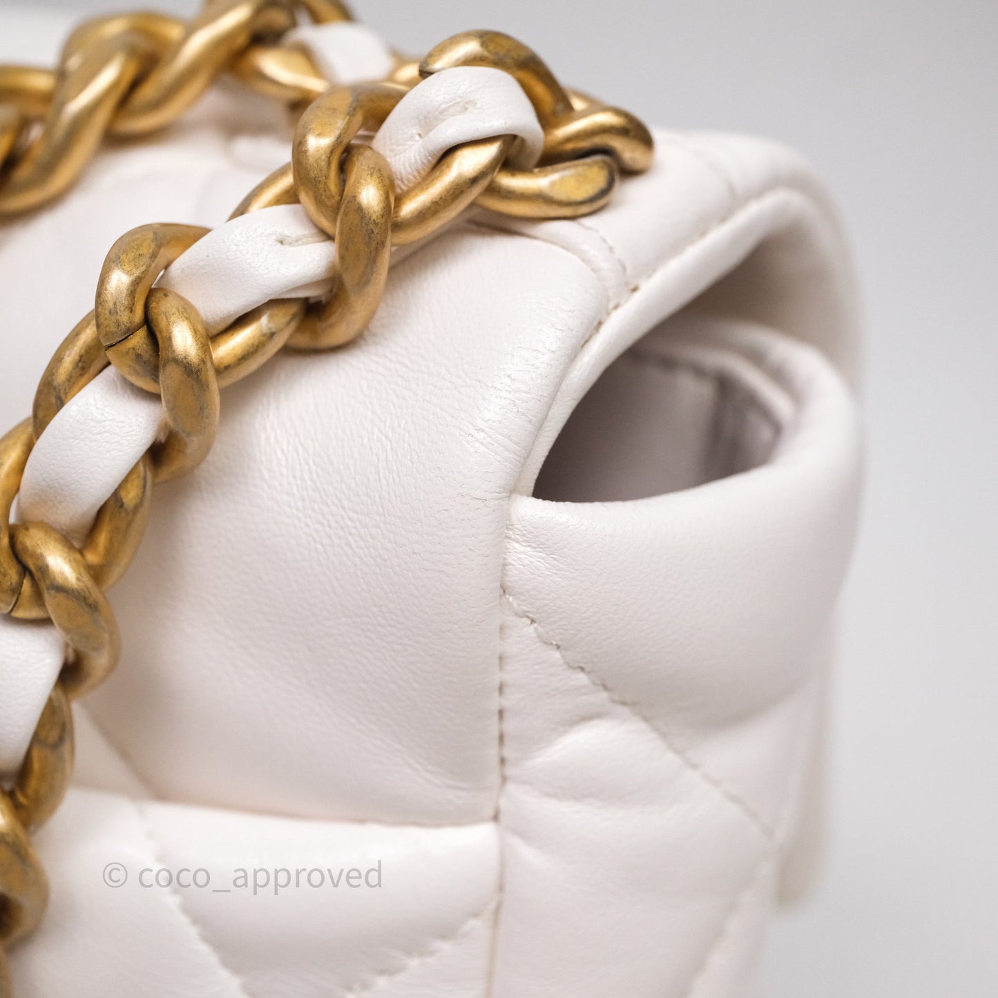 Chanel 19 Small White Mixed Hardware