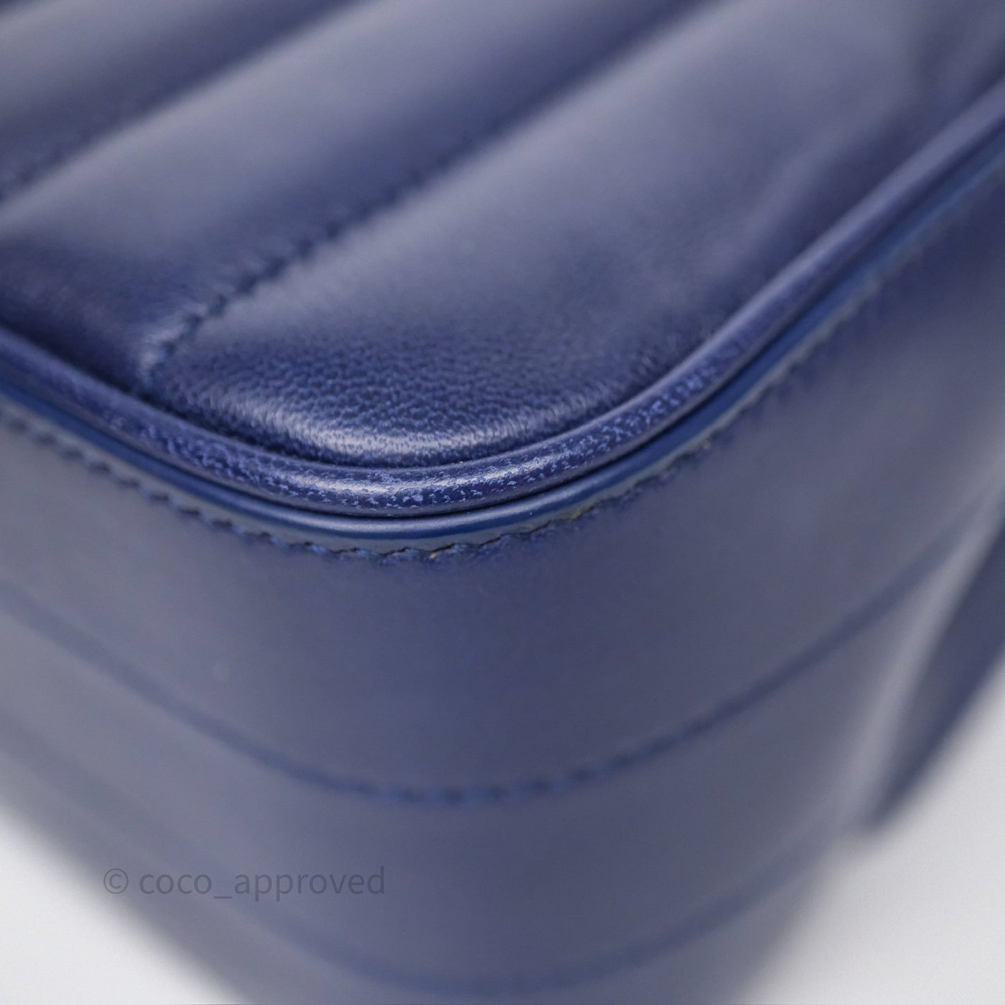 Saint Laurent Medium Vicky Bag Blue Lambskin Gold Hardware