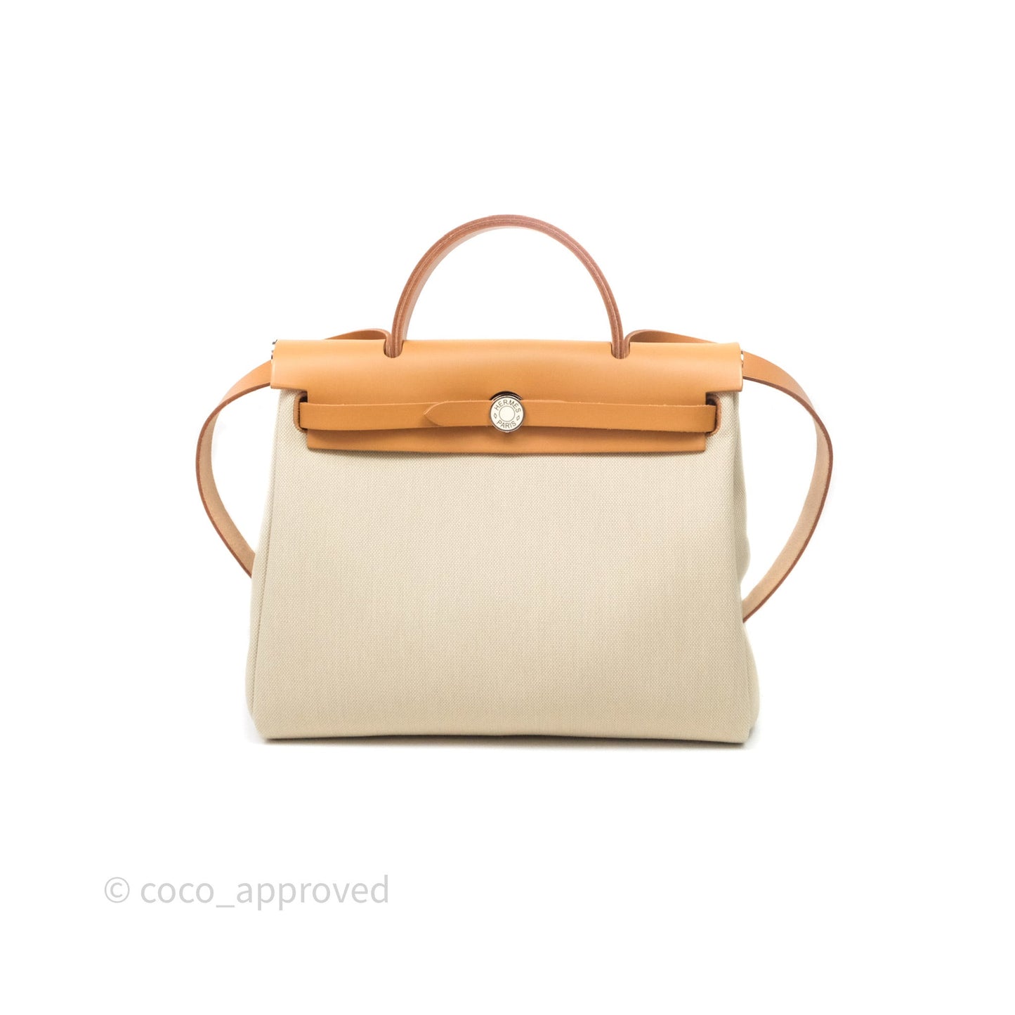Hermès Herbag Zip 31 Retourne Beton/Natural/Nata Canvas