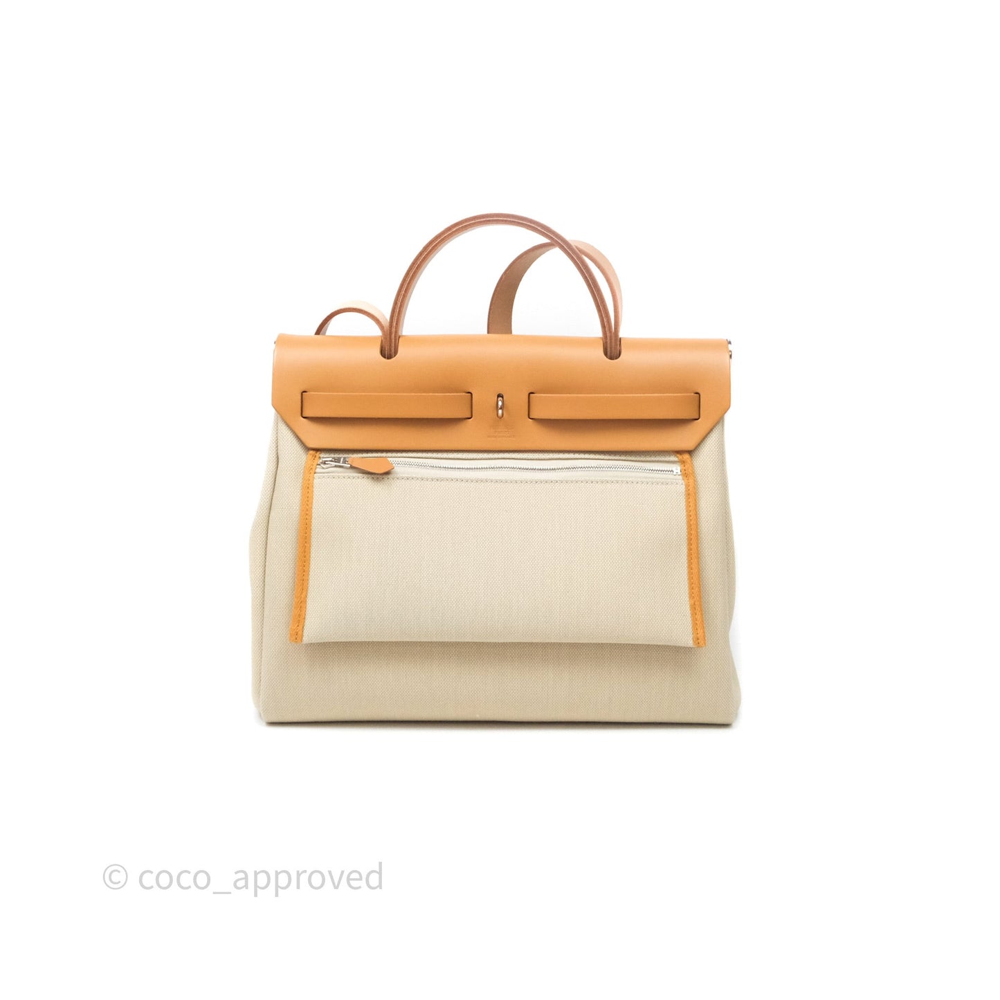 Hermès Herbag Zip 31 Retourne Beton/Natural/Nata Canvas