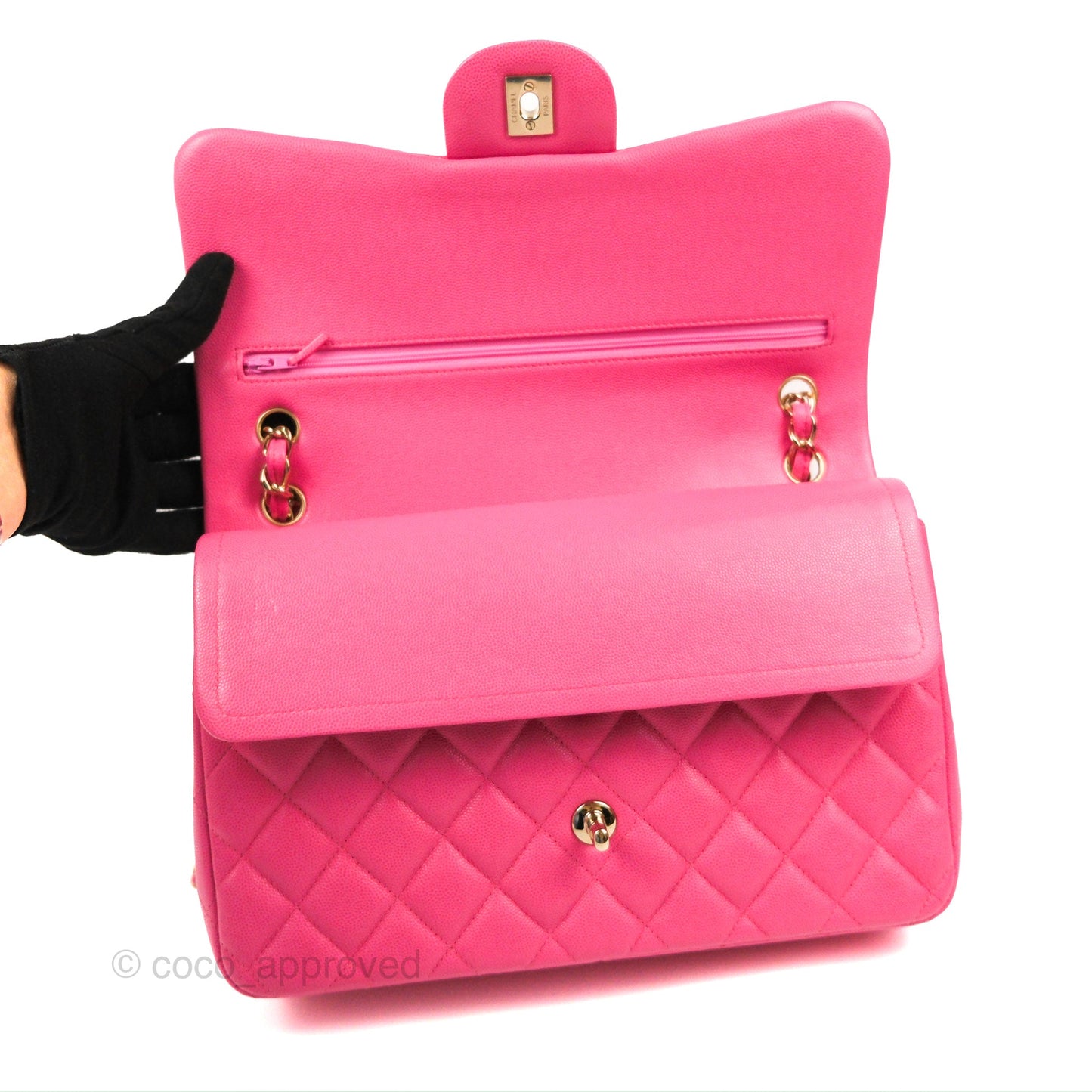 Chanel Jumbo Double Flap Pink Caviar Gold Hardware⁣⁣