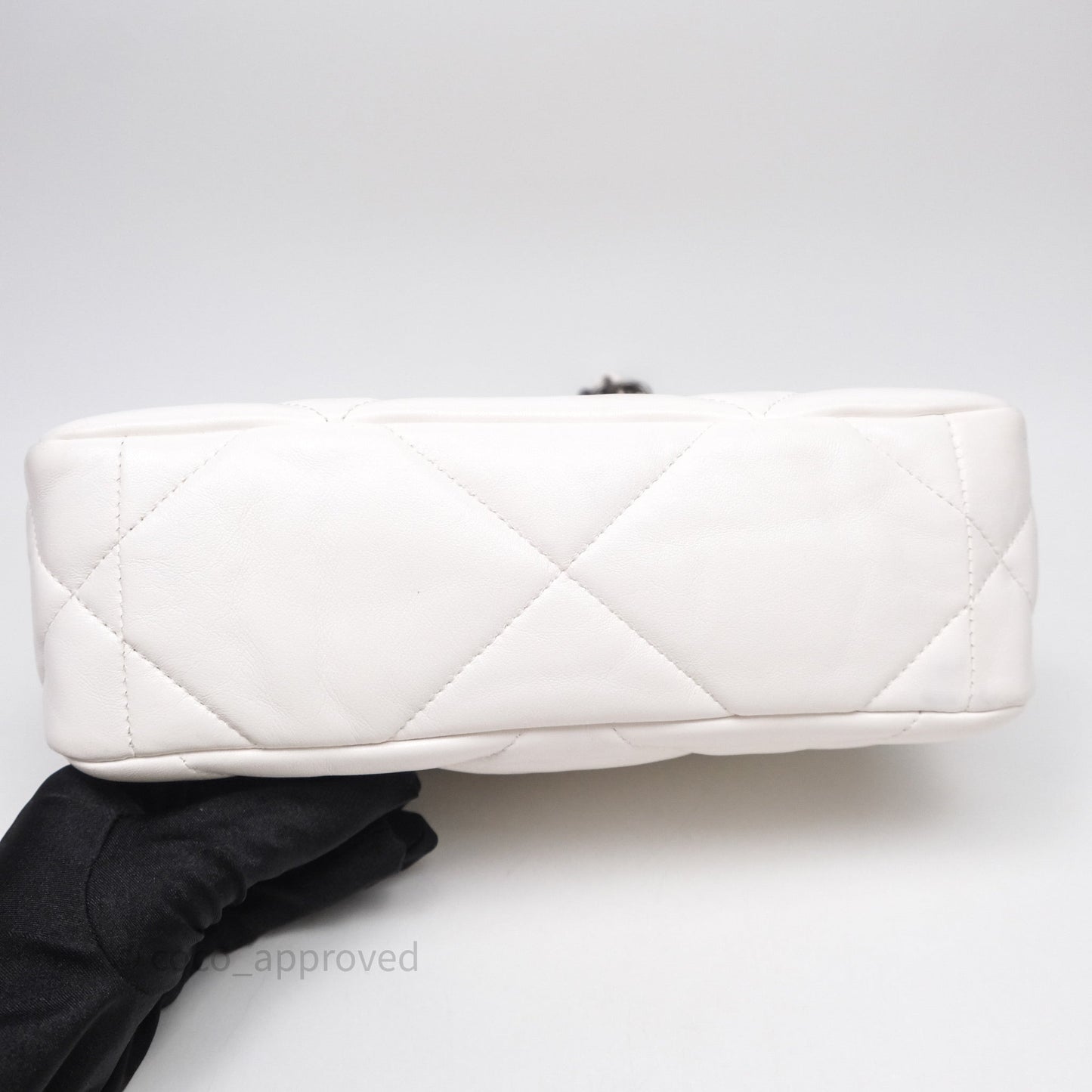 Chanel 19 Small White Mixed Hardware