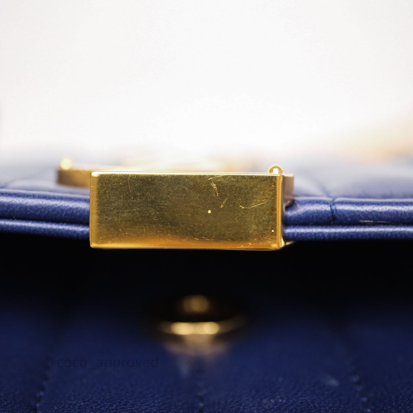 Saint Laurent Medium Vicky Bag Blue Lambskin Gold Hardware