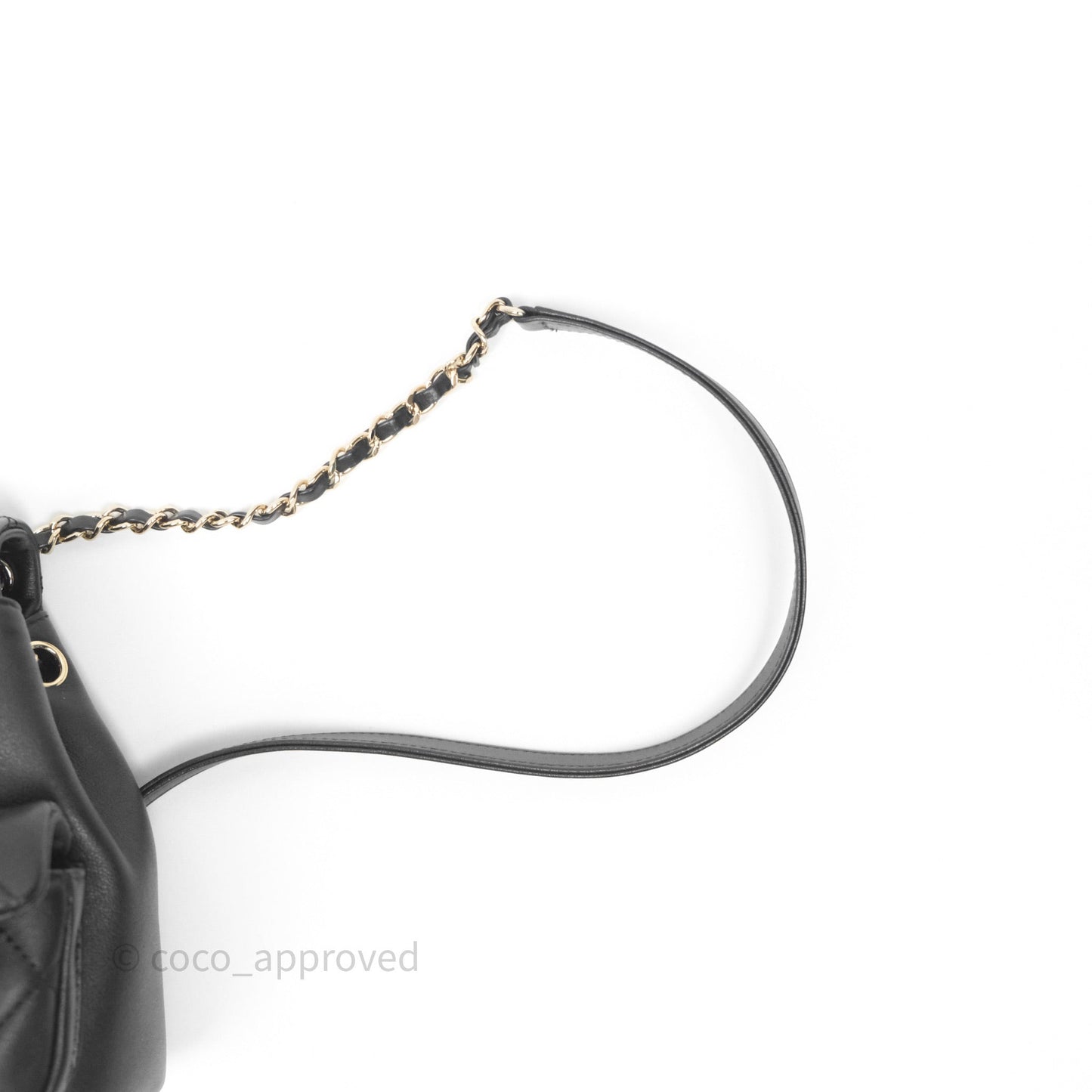 Chanel Mini Duma Backpack Black Calfskin Gold Hardware