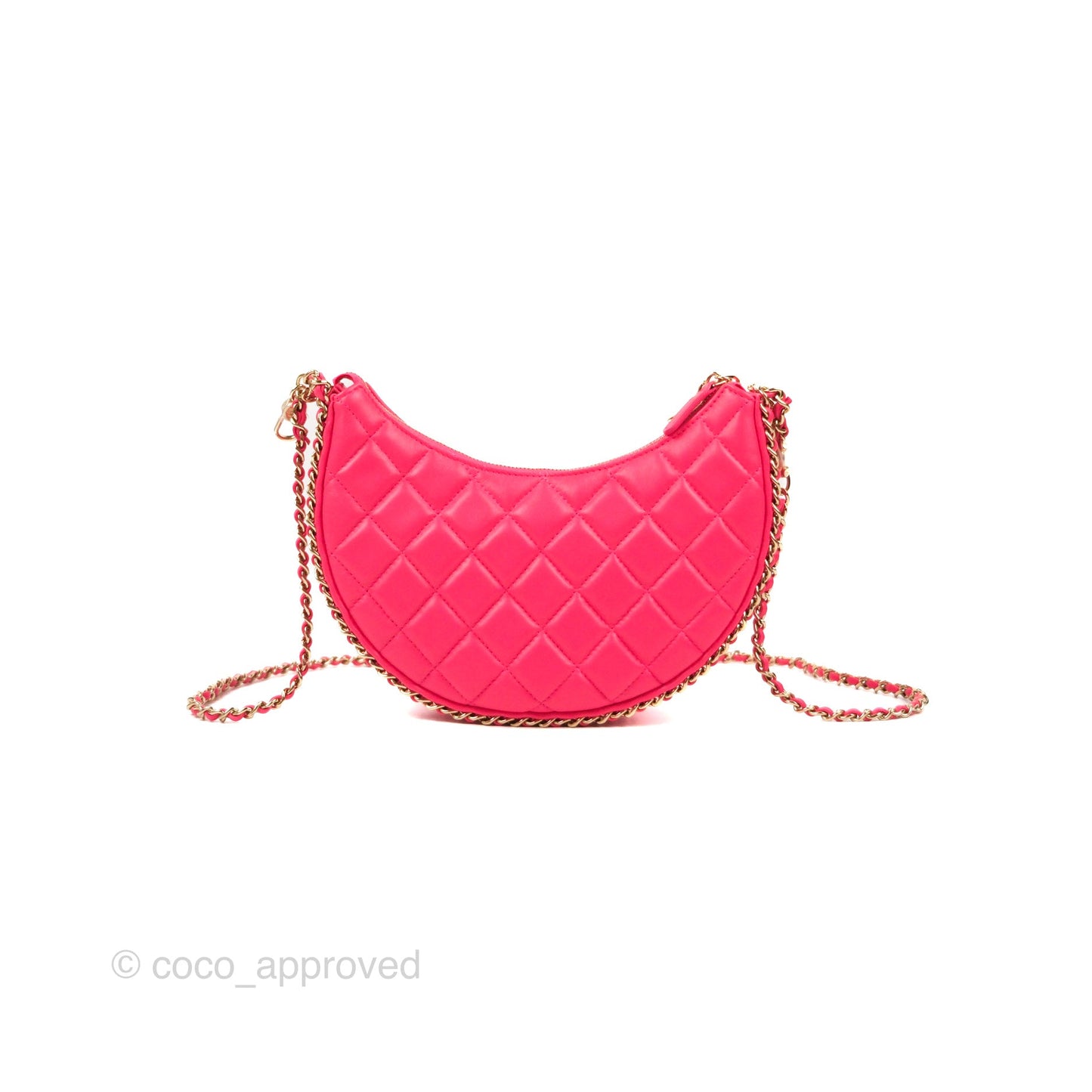 Chanel Small Hobo Bag Pink Lambskin Gold Hardware 23S