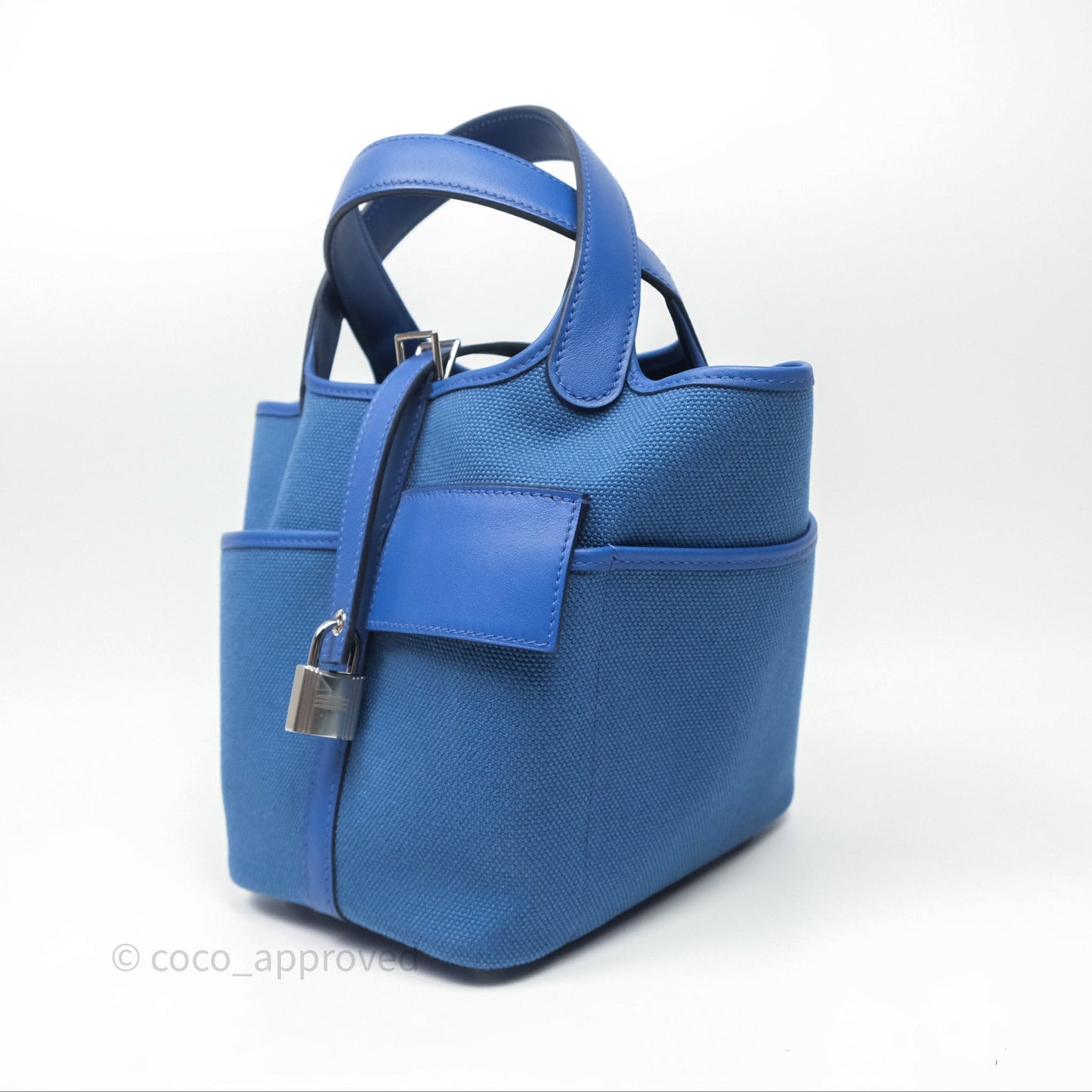 Hermes Picotin Lock 18 Cargo Pockets Bleu Royal Palladium Hardware