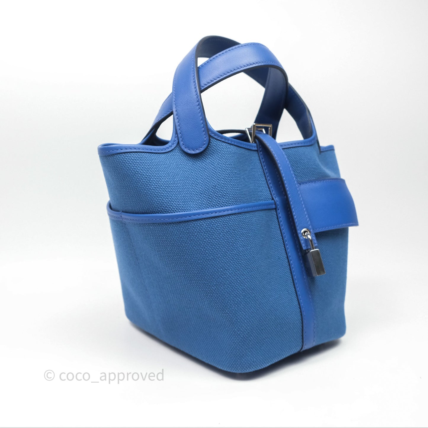 Hermes Picotin Lock 18 Cargo Pockets Bleu Royal Palladium Hardware