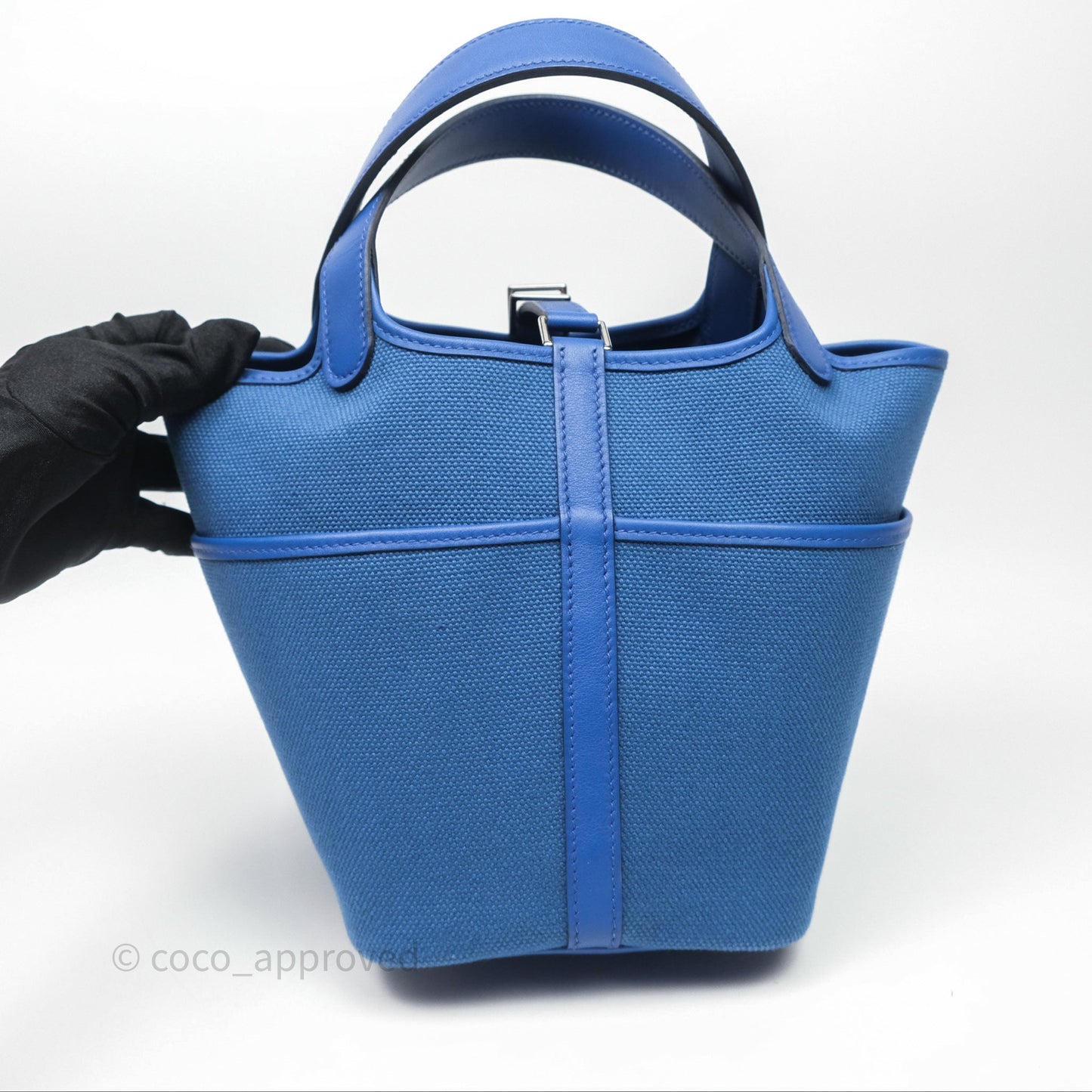 Hermes Picotin Lock 18 Cargo Pockets Bleu Royal Palladium Hardware