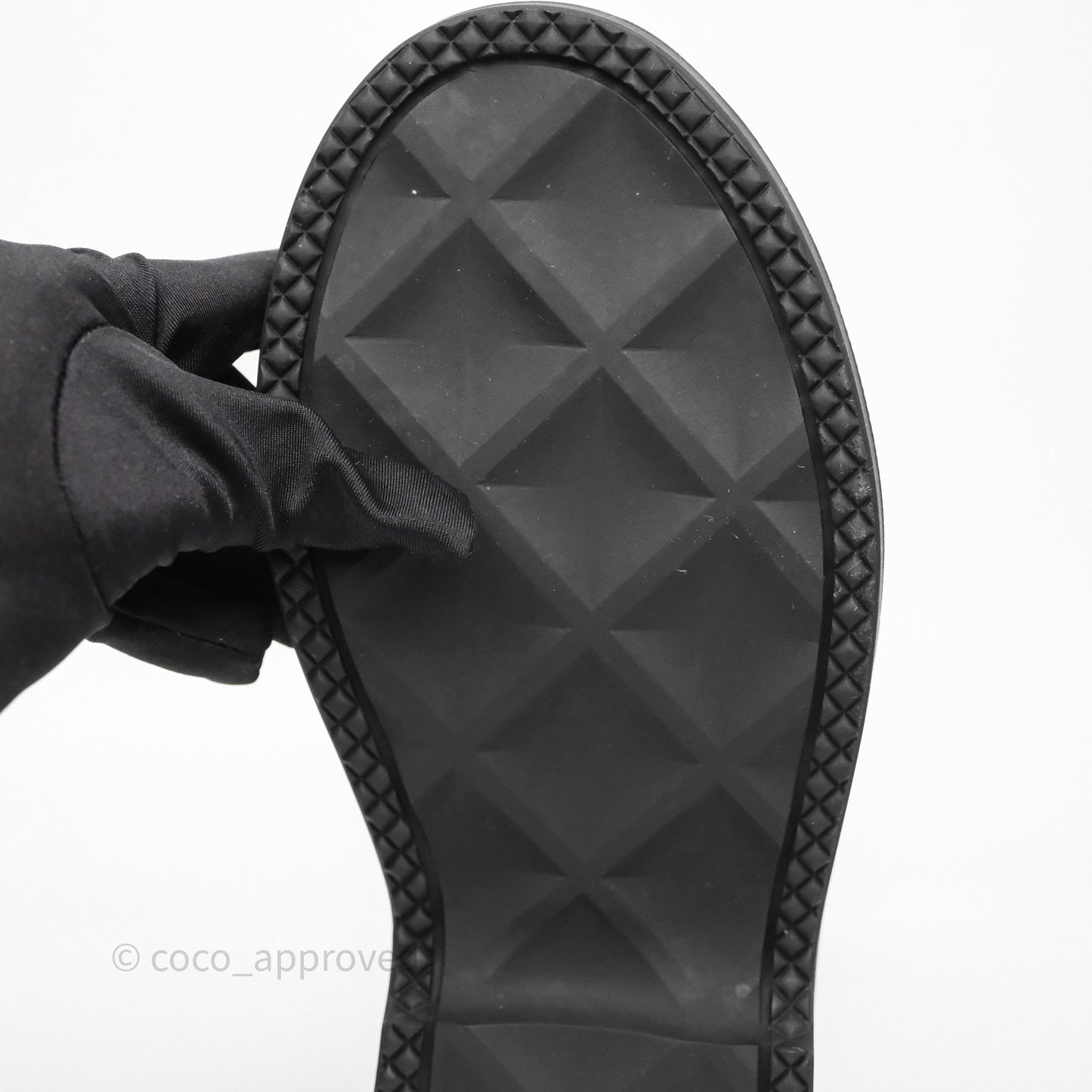 Chanel CC Rain Boots Black Caoutchouc Size 38
