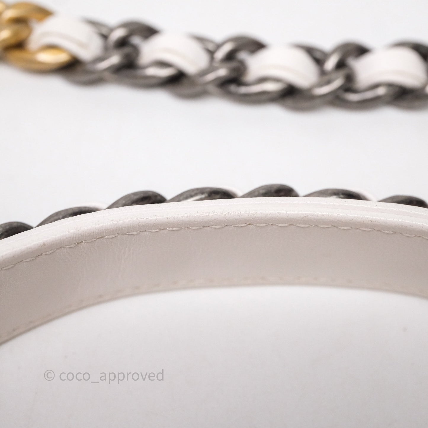 Chanel 19 Small White Mixed Hardware